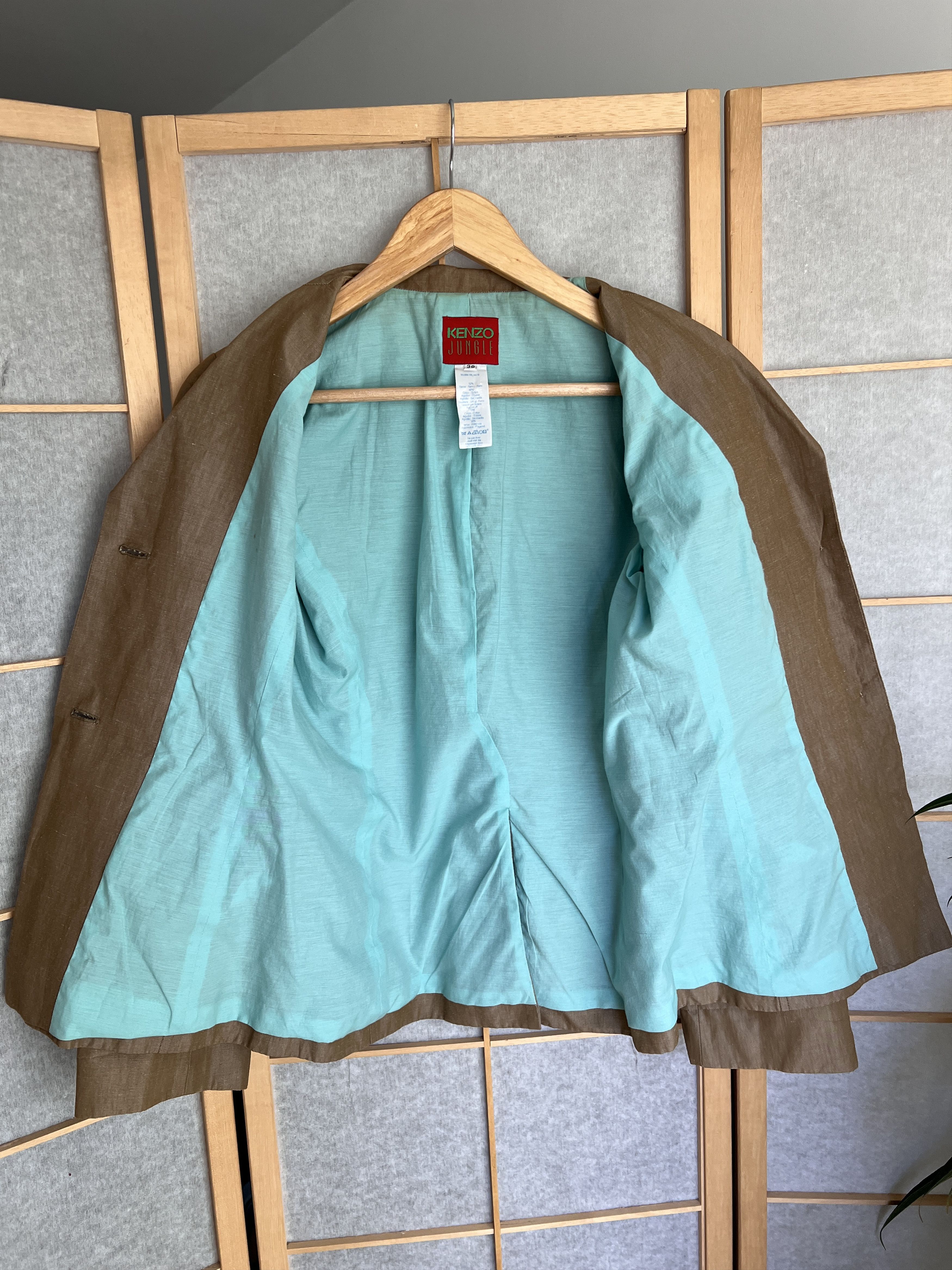 Kenzo Rare! Kenzo Jungle vintage 1990s rami blazer jacket luxury Size M / US 6-8 / IT 42-44 - 15 Thumbnail