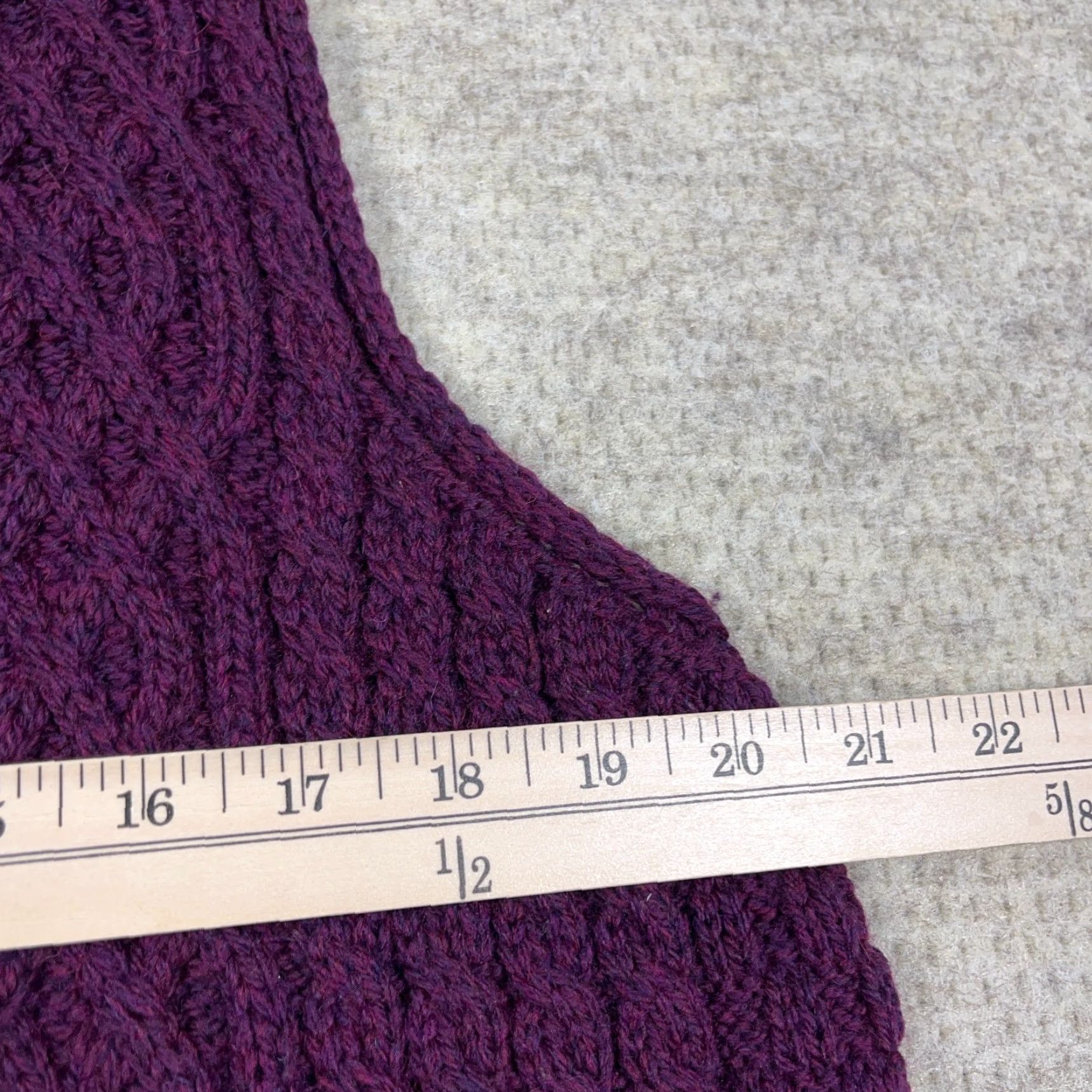 Vintage Kilronan Knitwear Sweater Vest Women XL Purple Wool Cable-Knit Open Front Cardigan Knitwear Pattern Solid Winter Fall Womens Kilronan Rib Cable Vest Size XL / US 12-14 / IT 48-50 - 7 Thumbnail