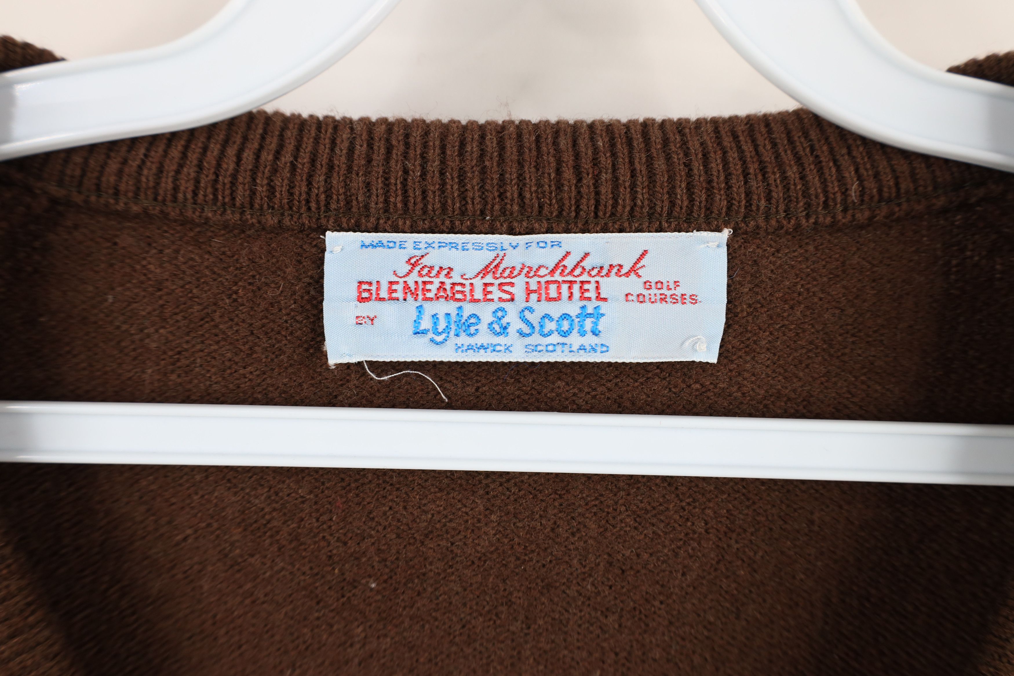 Vintage Vintage 70s Marchbank Gleneagles Wool Knit Sweater Brown Size US XL / EU 56 / 4 - 7 Thumbnail