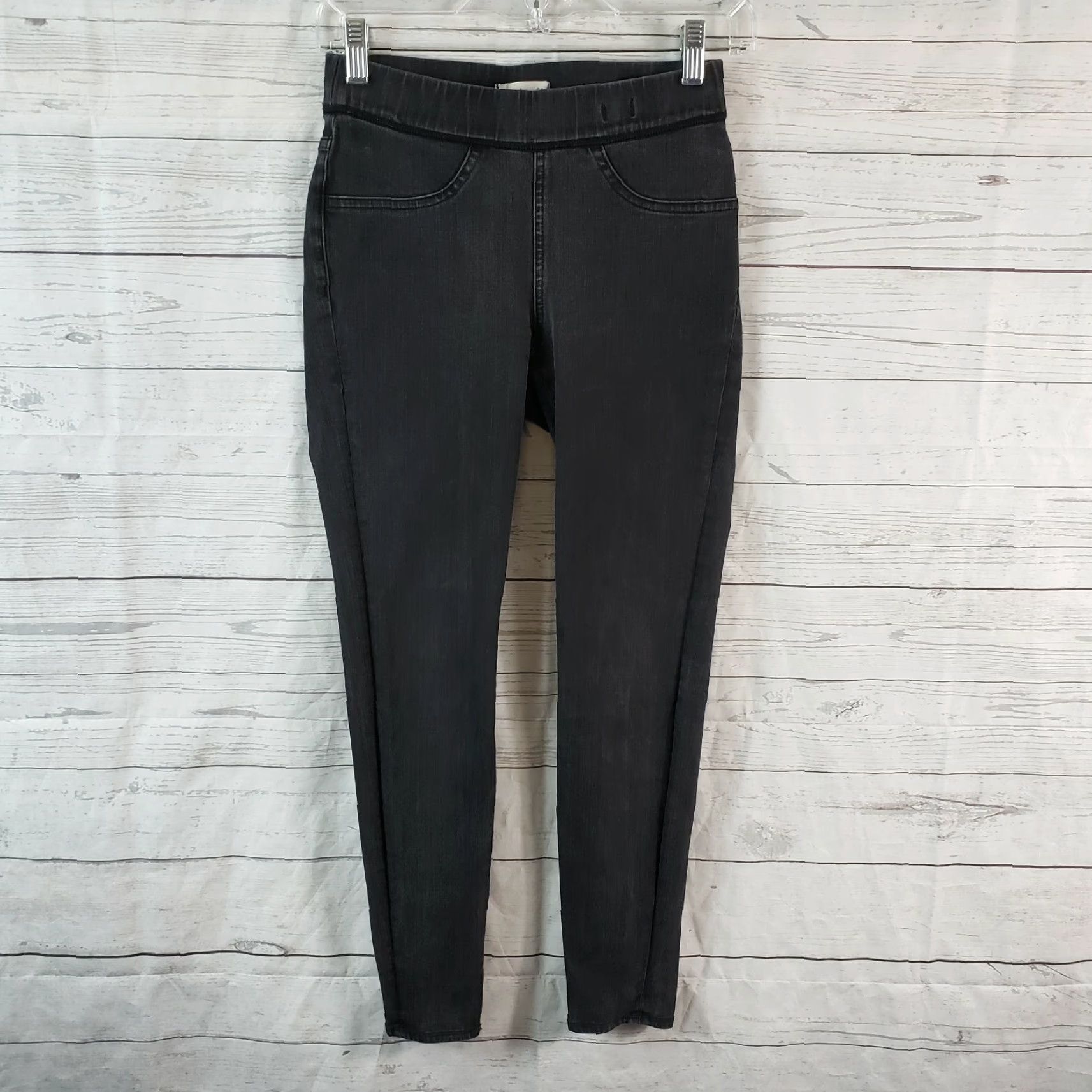 Madewell Madewell Womens Anywhere Skinny Jeans Sz 26 Black/Gray Pull On Mid Rise Size 26" / US 2 / IT 38 - 2 Thumbnail