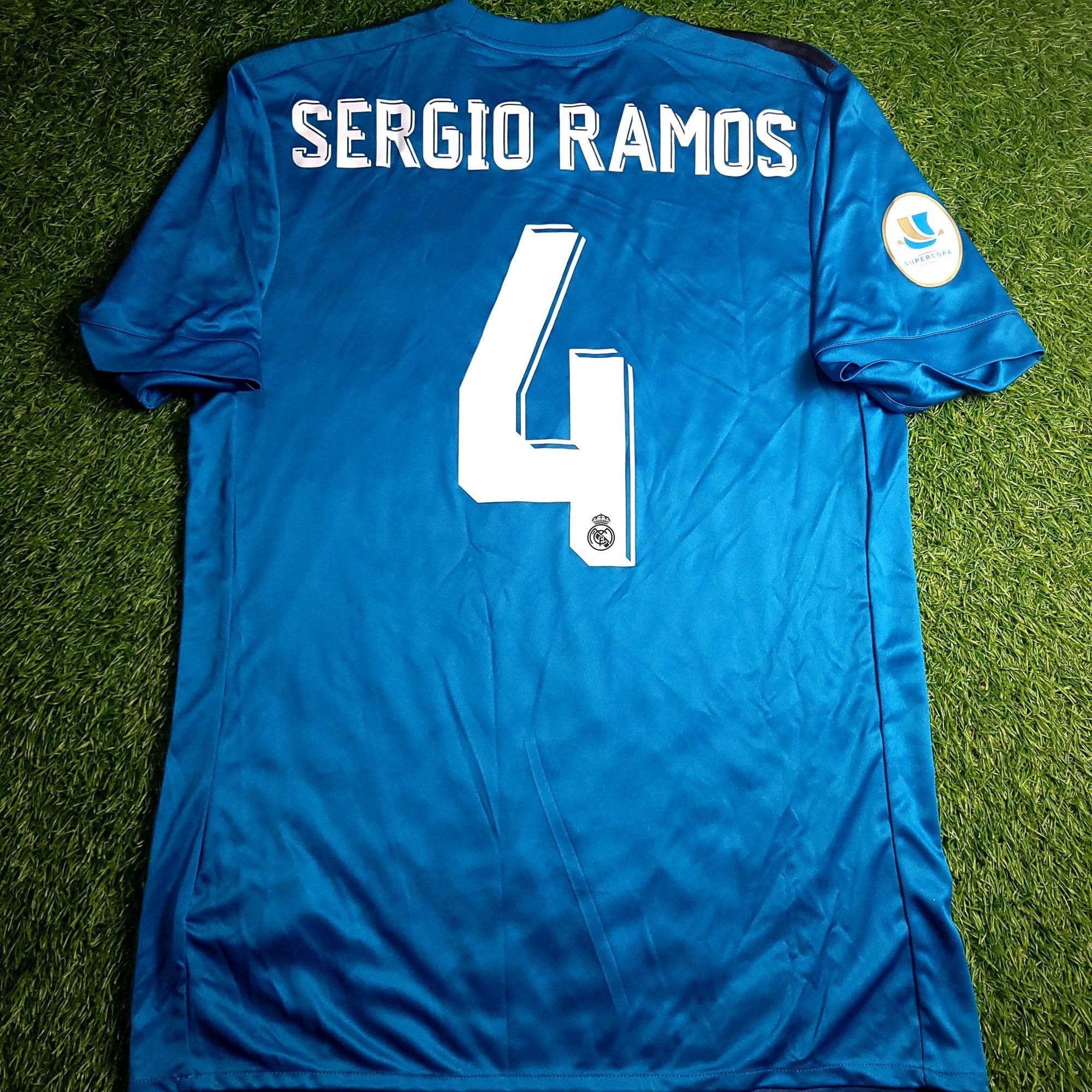 Adidas Ramos Real Madrid 2017 2018 SUPERCUP Third Soccer Jersey M Size US M / EU 48-50 / 2 - 1 Thumbnail