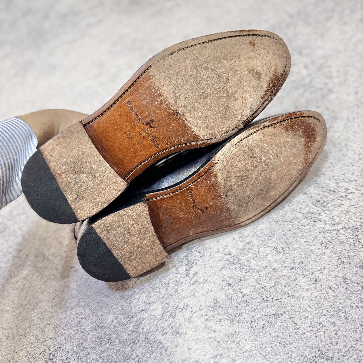 Handmade Prime Shoes Black Welted Leather Derbies US8.5 UK7.5 EU41.5 Size US 8.5 / EU 41-42 - 11 Thumbnail