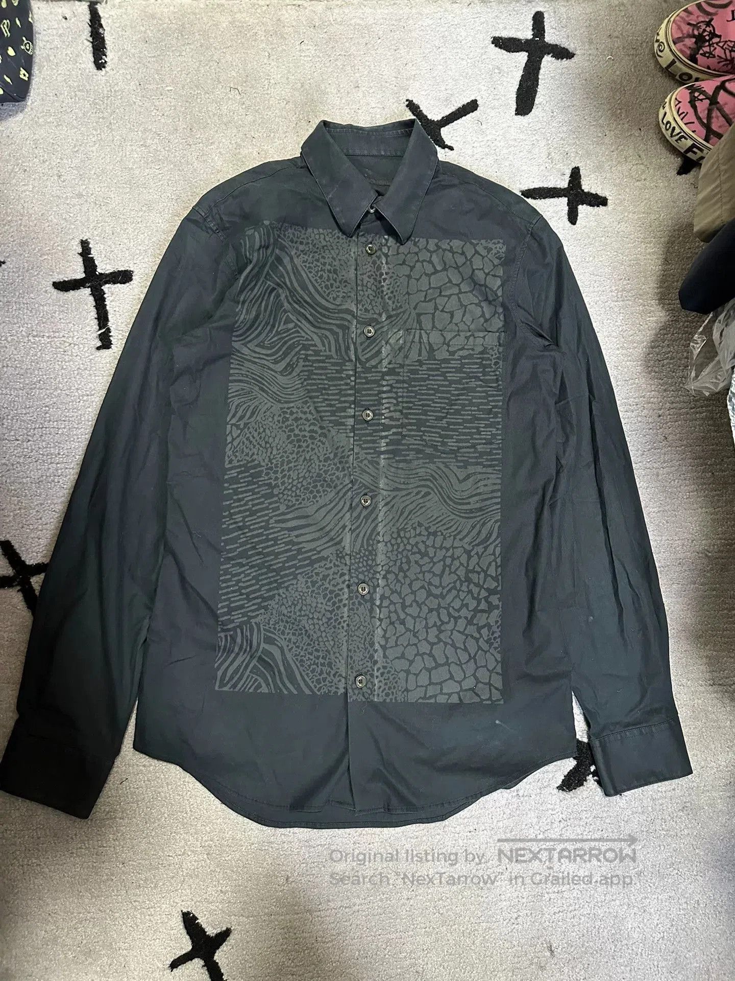 Helmut Lang Helmut Lang River Abstract Print Shirt. Size US S / EU 44-46 / 1 - 1 Thumbnail