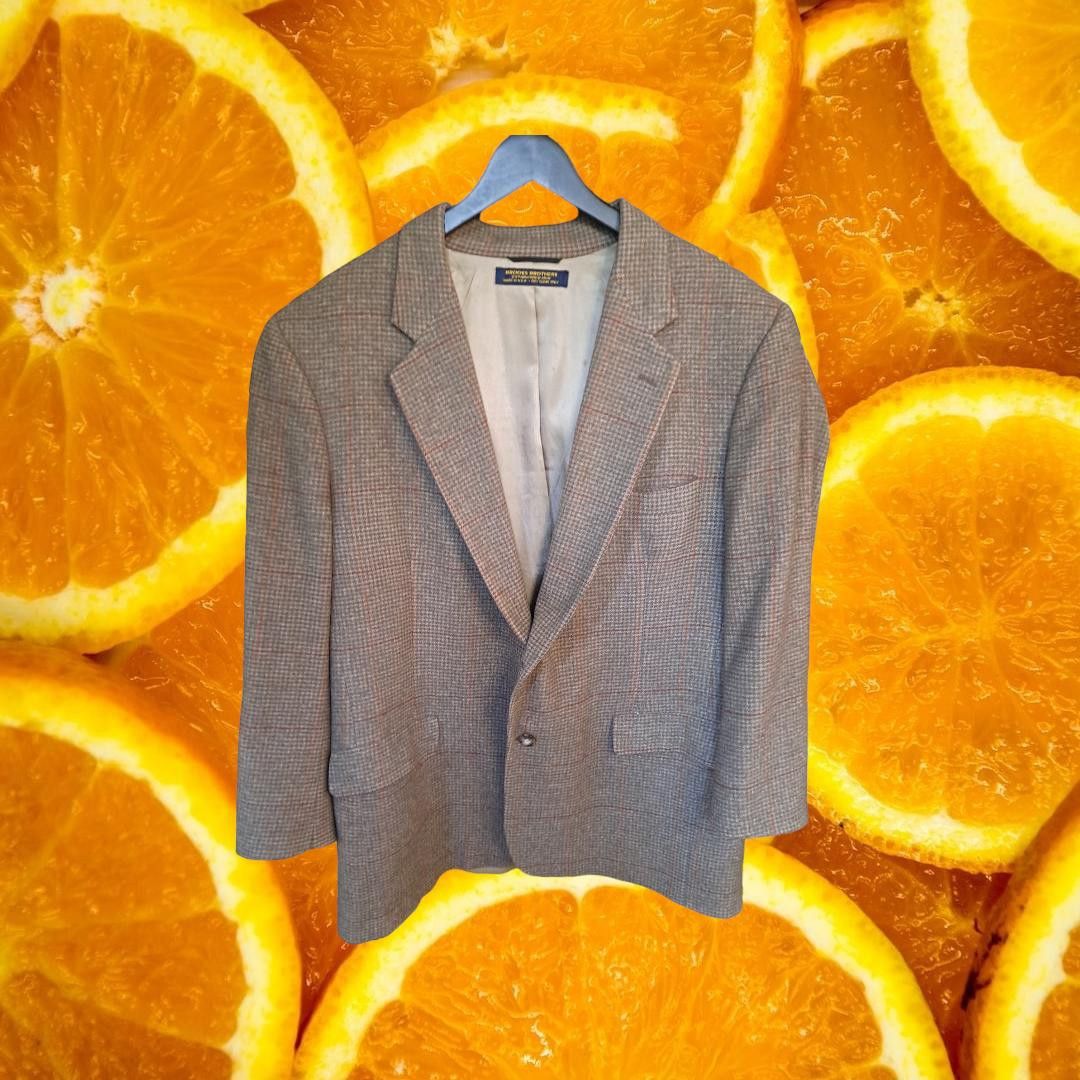 Brooks Brothers Brooks Brothers Tan Plaid 2 Button Blazer 100% Camel Hair Size 46R - 1 Thumbnail