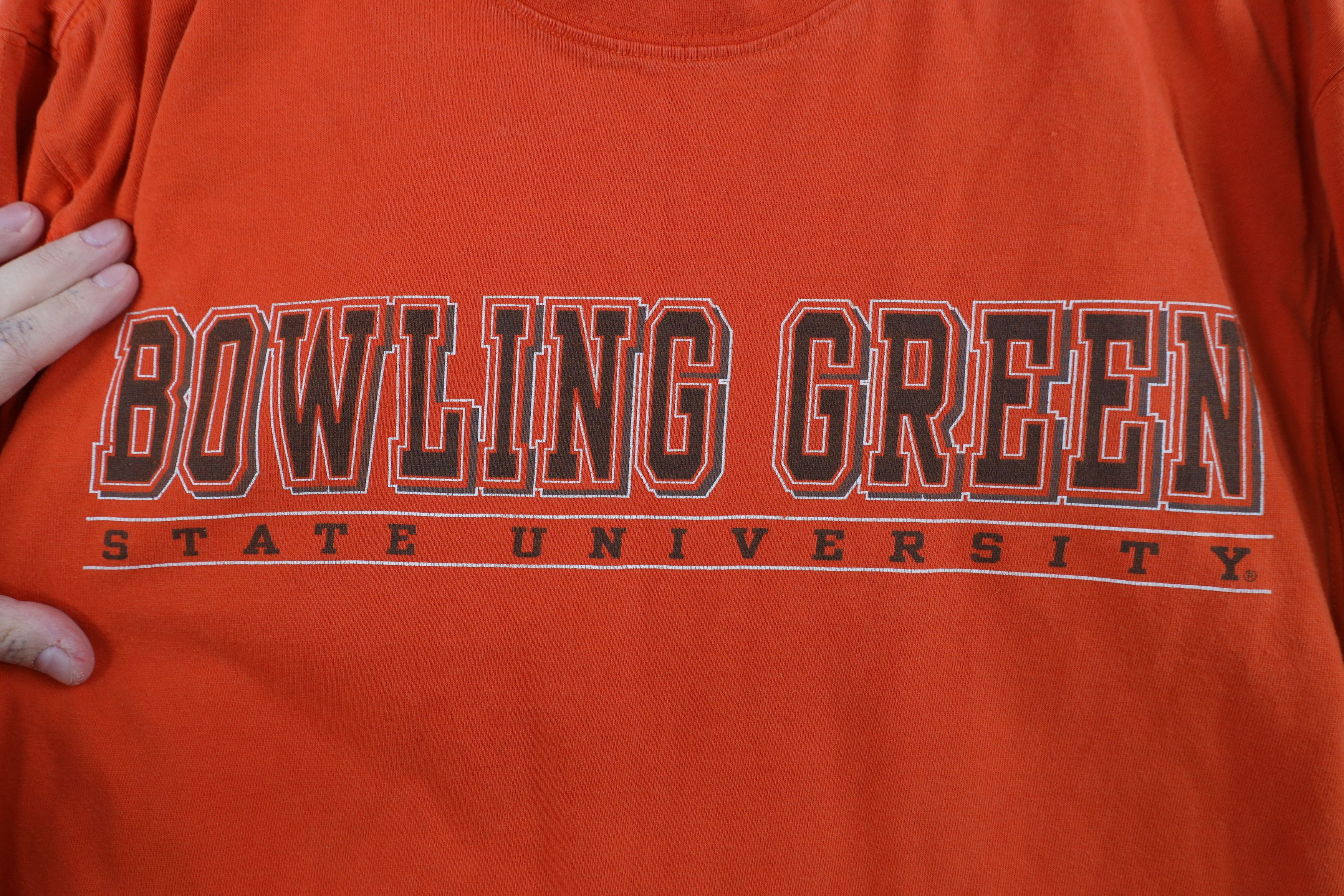 Vintage Vintage 90s Y2K Green State University Long Sleeve T-Shirt Size US S / EU 44-46 / 1 - 5 Thumbnail