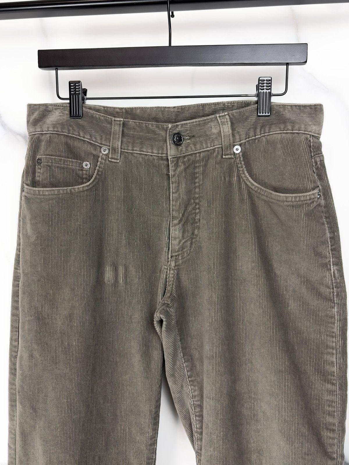 Gucci Gucci Tom Ford Leather Patch Bootcut Corduroy Jeans Olive Size US 32 / EU 48 - 3 Thumbnail