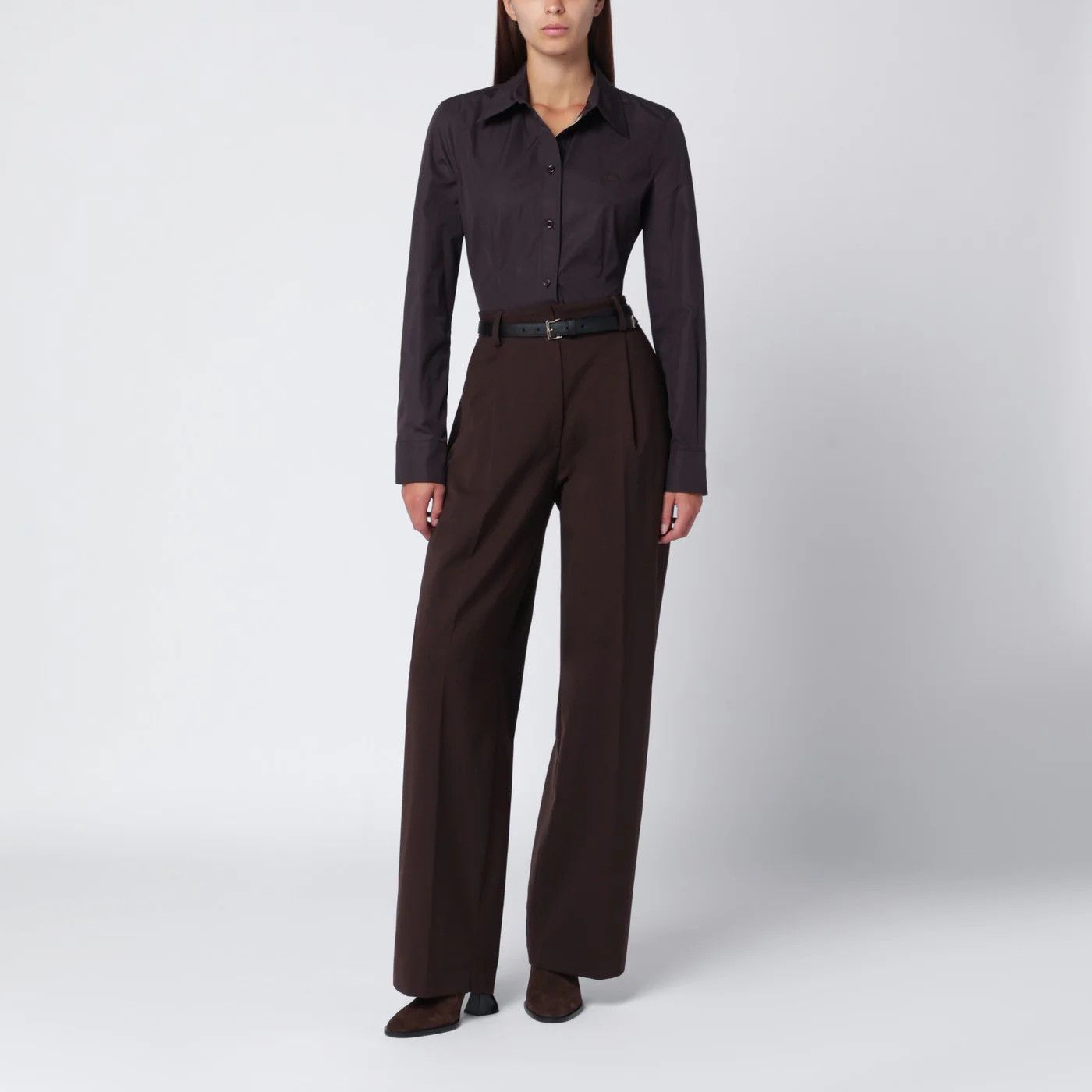 Burberry o1d2blof0426 Cotton Shirt in Brown Size M / US 6-8 / IT 42-44 - 2 Thumbnail