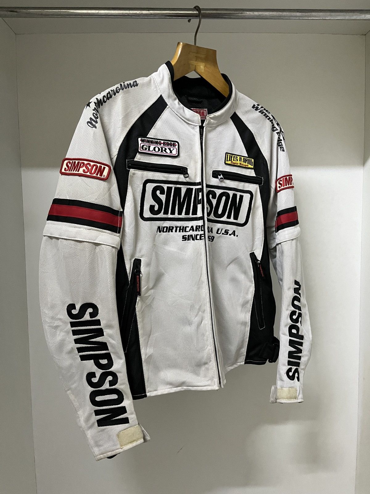 Vintage Vintage SIMPSON Biker Racing Jacket Size M / US 6-8 / IT 42-44 - 1 Thumbnail