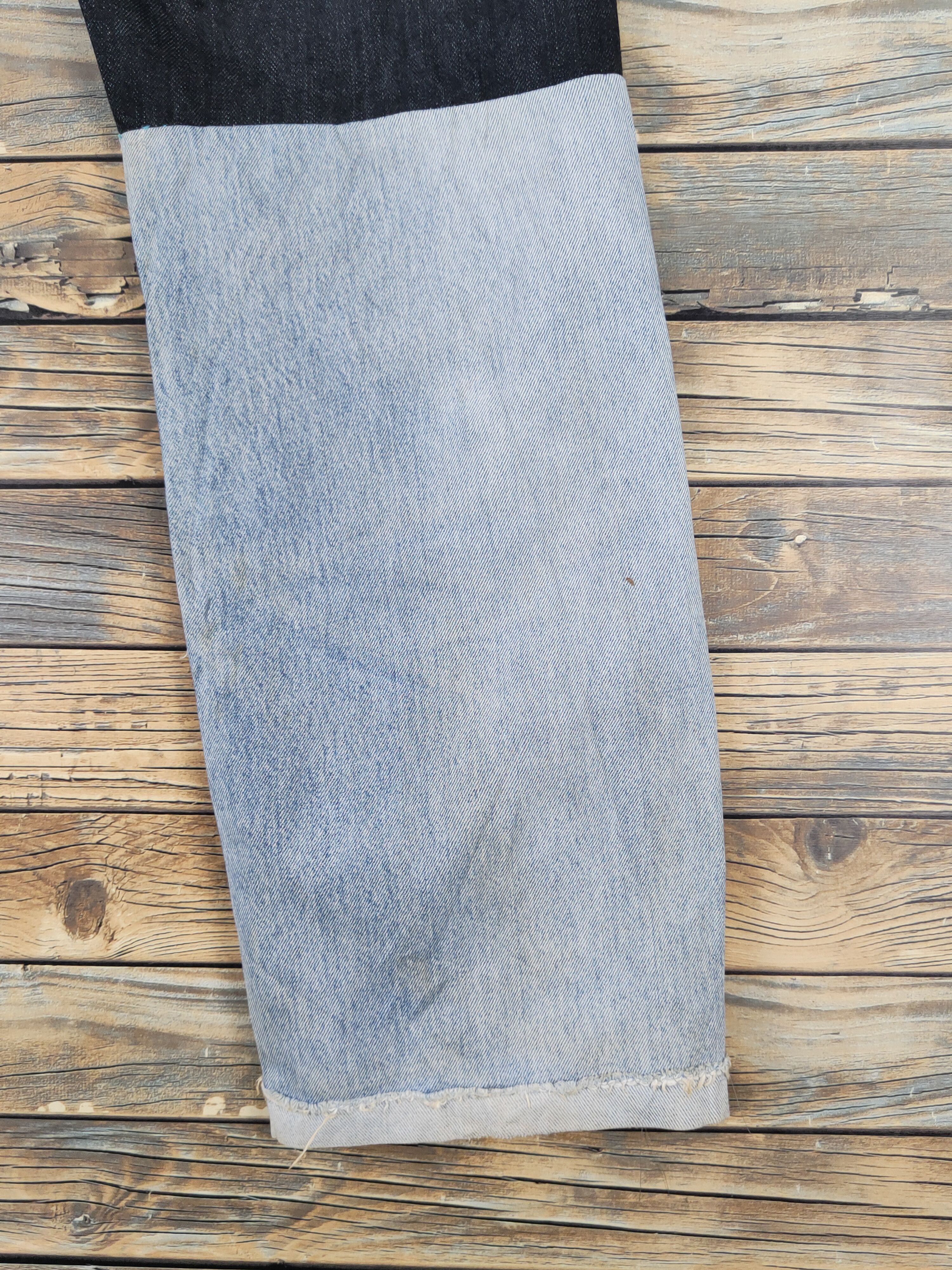 Japanese Brand Uniqlo japan patchwork Distressed Ripped denim Jeans #W1970 Size US 35 - 12 Thumbnail