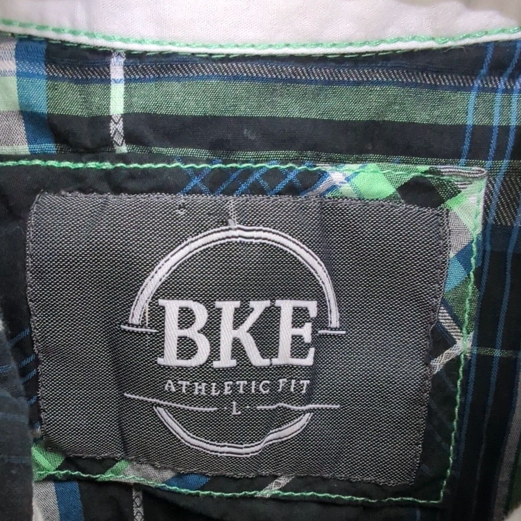 BKE BKE Athletic Fit Pearl Snap Shirt Mens Black Plaid Long Sleeve Large Western Shirt Size US L / EU 52-54 / 3 - 2 Thumbnail