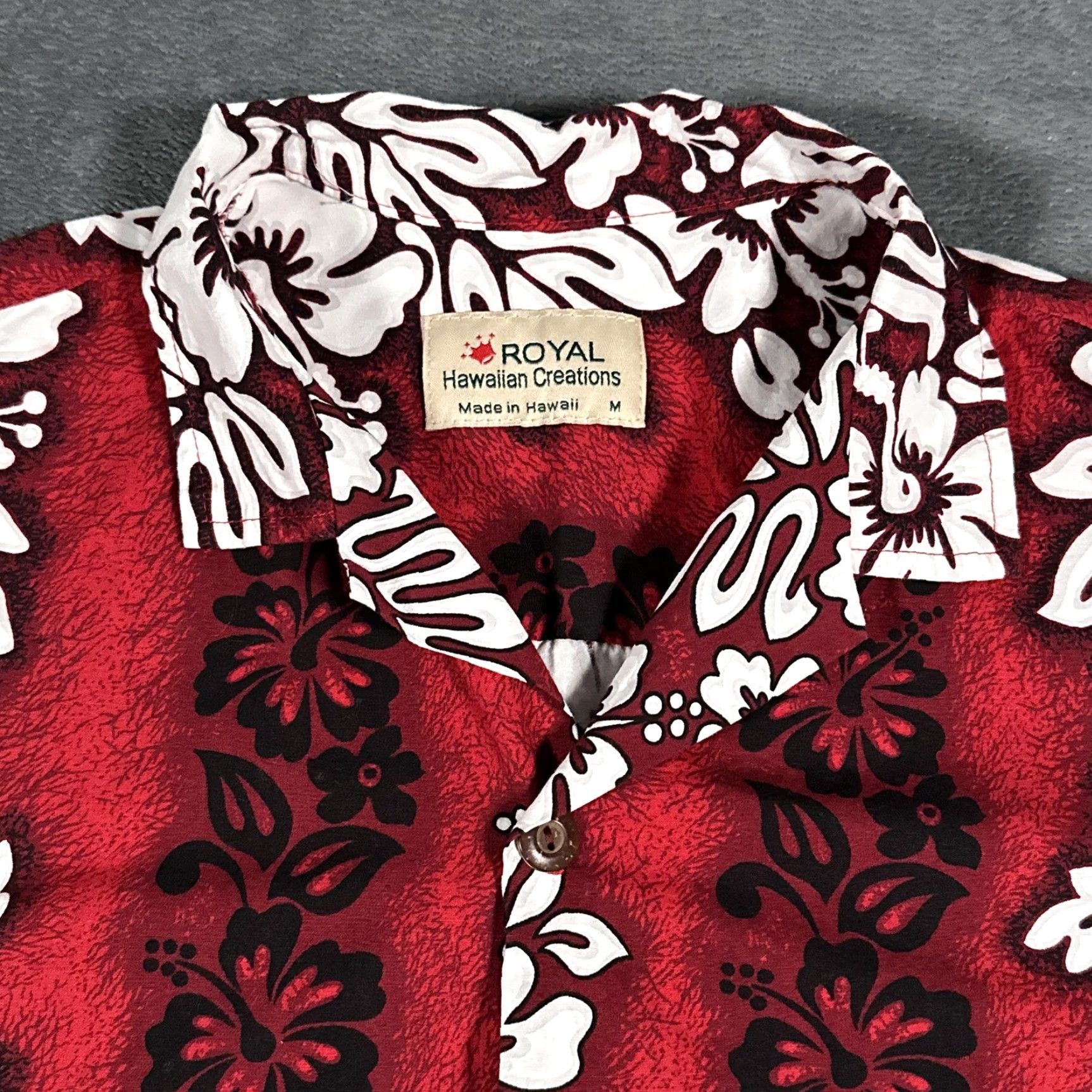 Vintage VINTAGE Royal Hawaiian Creations Shirt Mens Medium Red Floral Aloha Hawaiian Cotton Camp Size US M / EU 48-50 / 2 - 2 Thumbnail