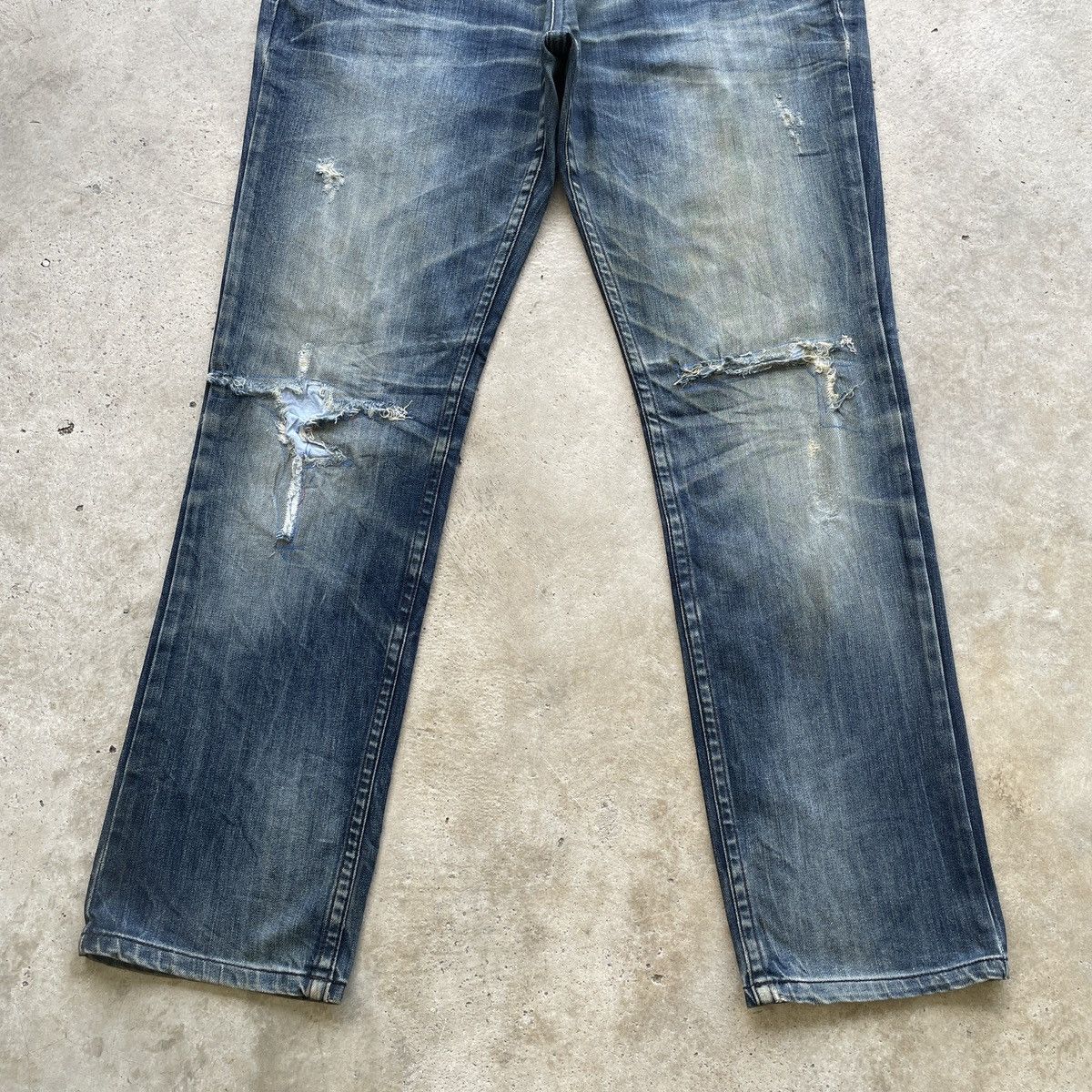 Japanese Brand Vintage Japan Jeans Distressed Faded Denim Pants RARE W34 Size US 34 / EU 50 - 5 Thumbnail