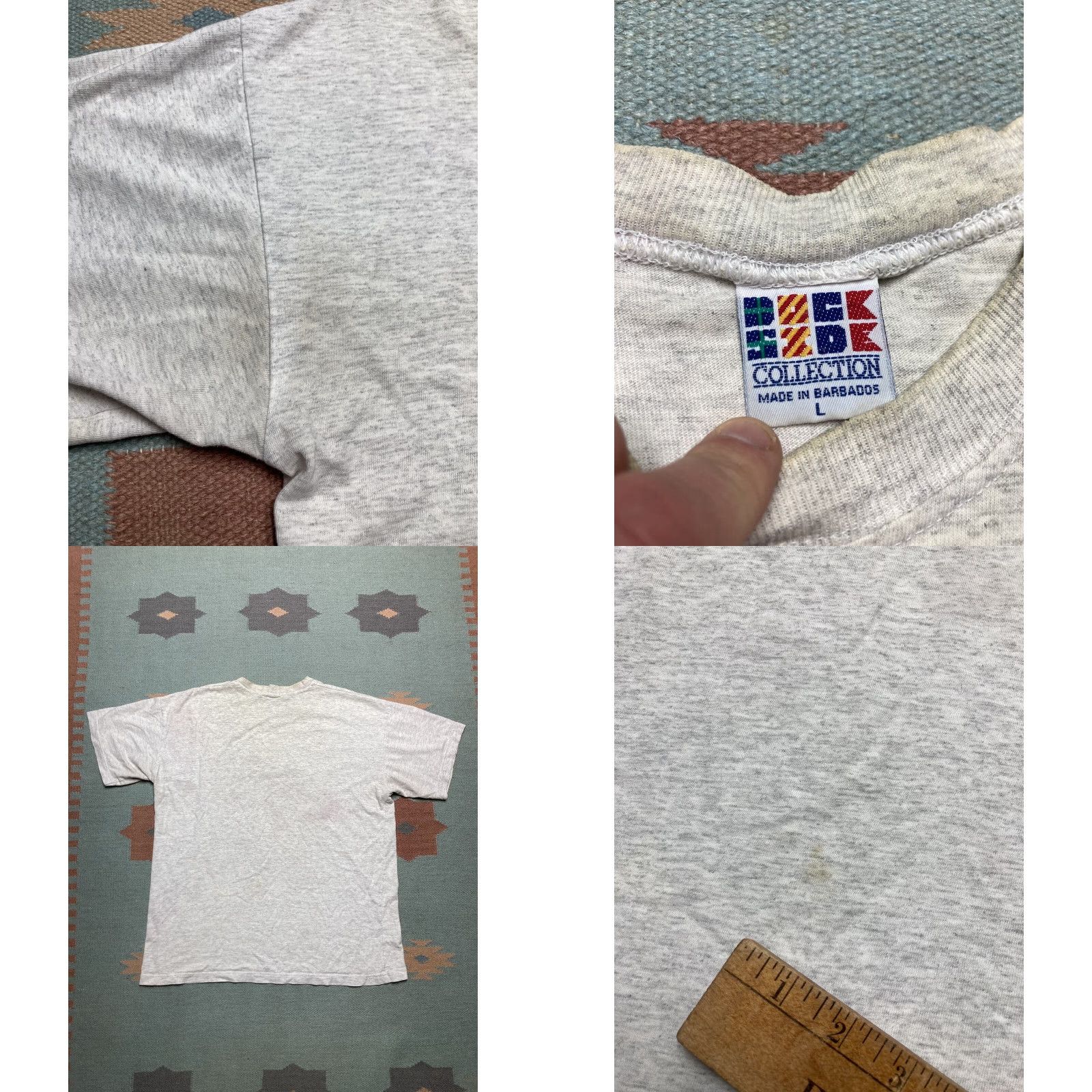 Vintage VINTAGE Barbados West Indies T-Shirt Sea Turtles Embroidered 90s Large Mens Gray, 90s Theme, Embroidered Accents, Sea Brand, T-Shirt, Size L Size US L / EU 52-54 / 3 - 8 Thumbnail