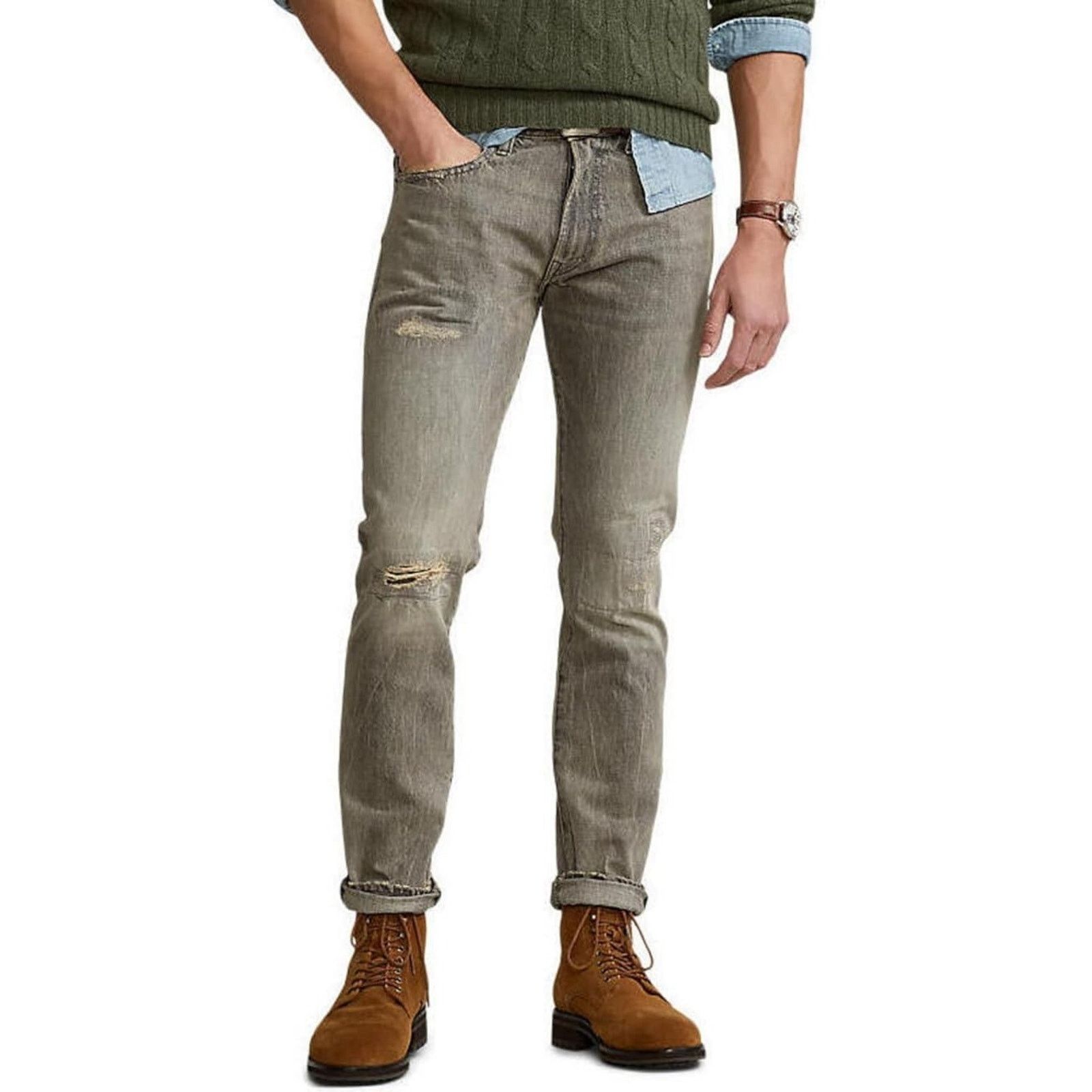 Polo Ralph Lauren NWT Polo Ralph Lauren Brennan Repaired Sullivan Slim Jeans Size US 34 / EU 50 - 10 Thumbnail