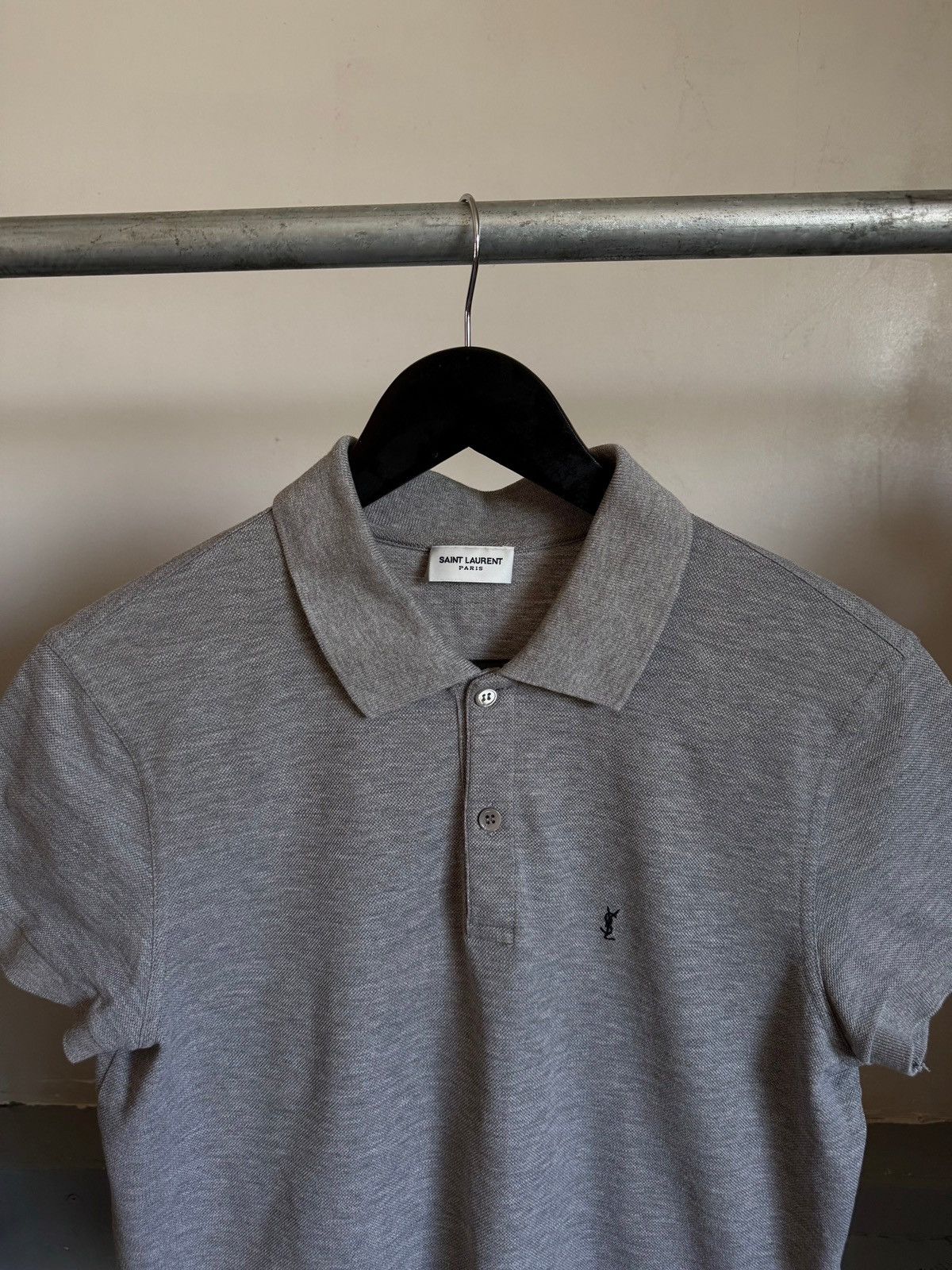 Saint Laurent Paris FW13 ‘YSL’ Polo - Hedi Slimane Size US M / EU 48-50 / 2 - 2 Thumbnail