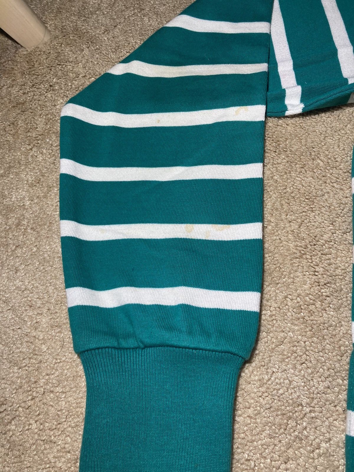 Supreme SS09 Supreme Striped Snap Placket Pullover Green 2009 Hoody Size US M / EU 48-50 / 2 - 4 Thumbnail