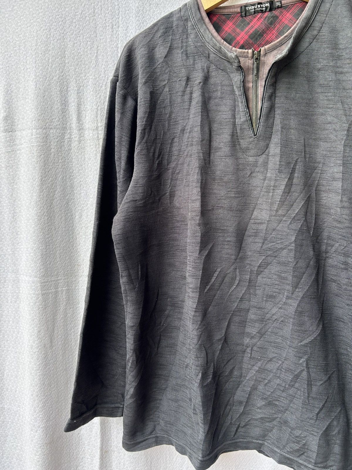 Japanese Brand Thruxton double layers japanese style halfzip longsleeve Size US XL / EU 56 / 4 - 2 Thumbnail