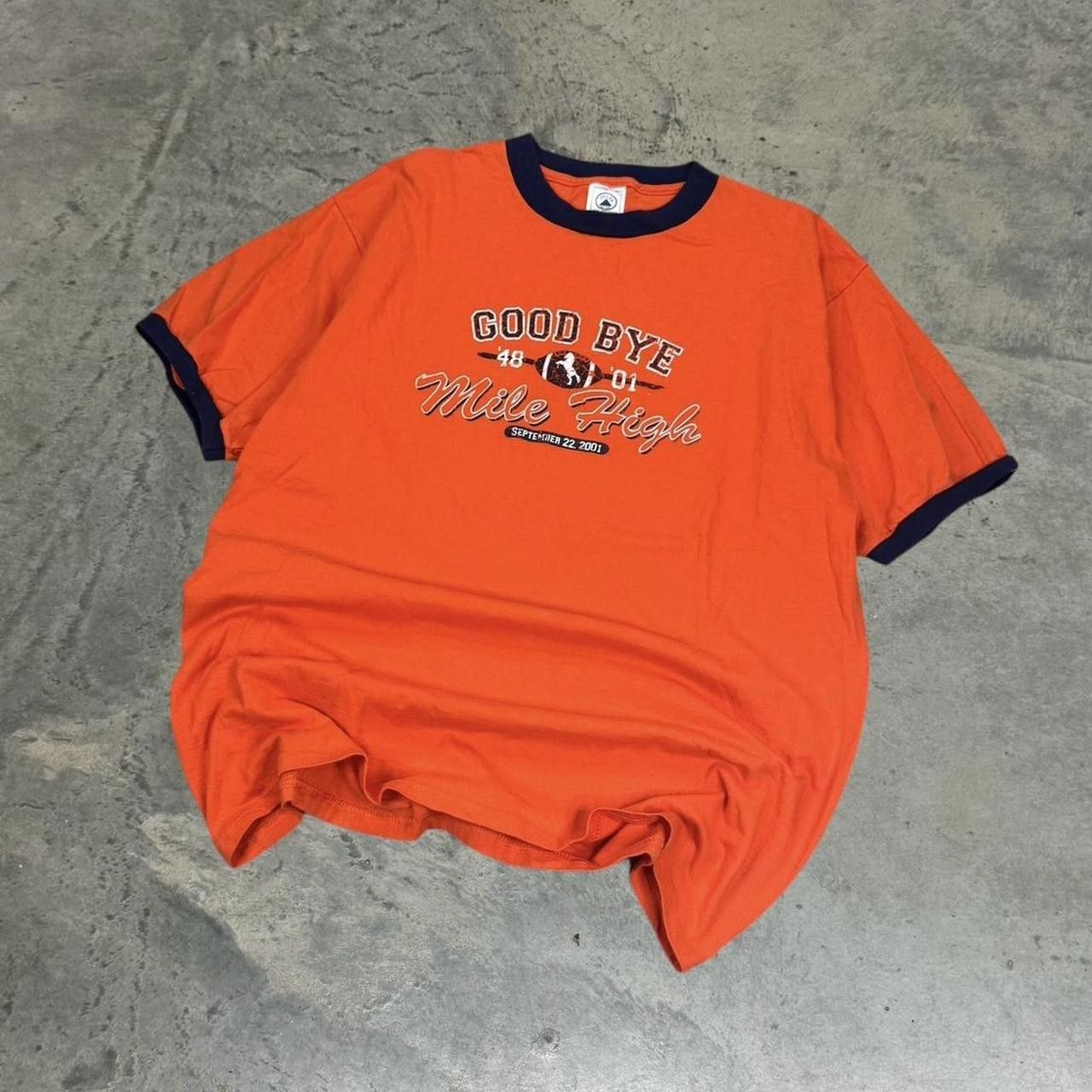 Delta × Vintage VTG 2001 Denver Broncos “Goodbye Mile High” Ringer T-Shirt Size US XL / EU 56 / 4 - 1 Thumbnail