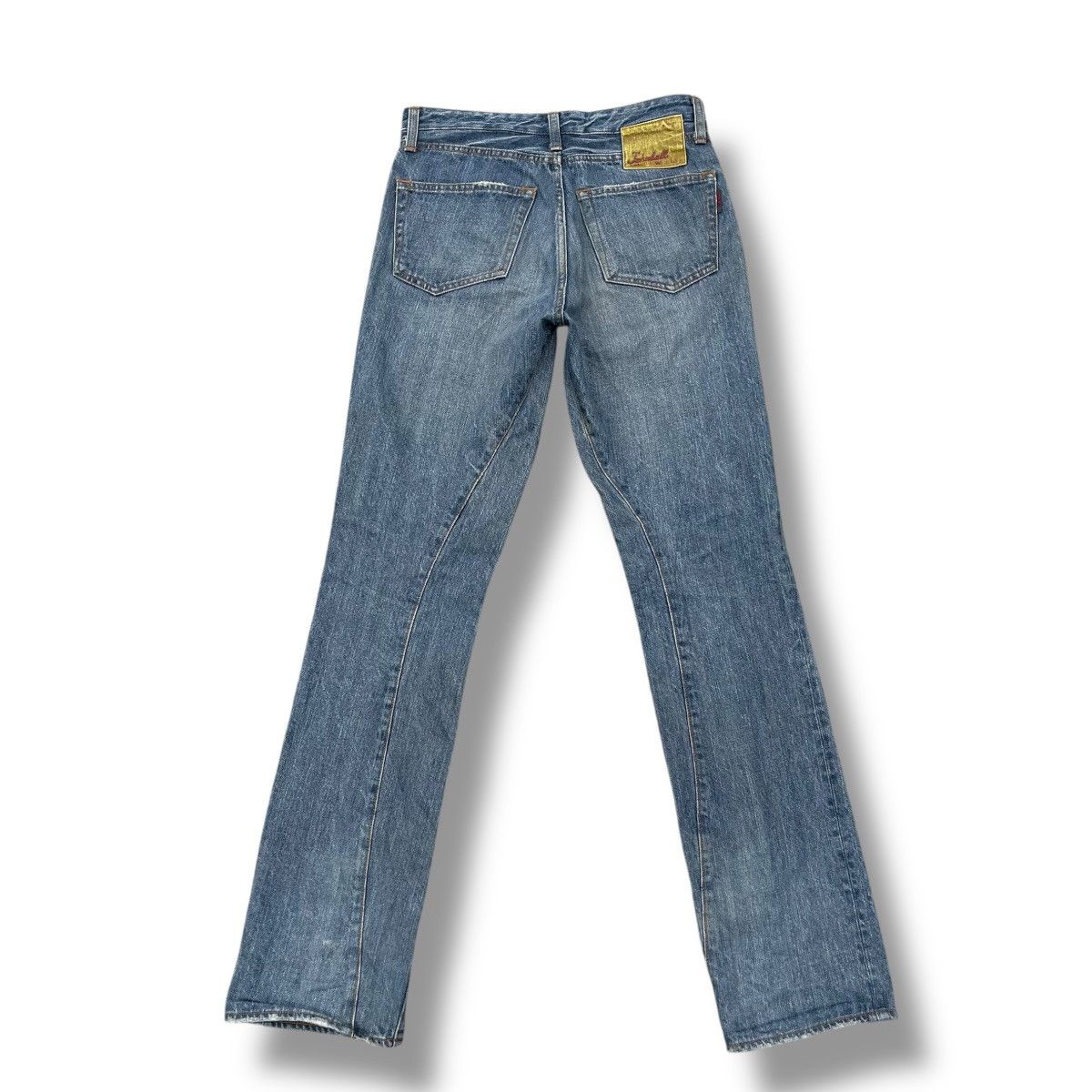 Johnbull 🇯🇵 VINTAGE JOHNBULL SPIRAL CUT WASHED DENIM PANTS Size US 29 - 2 Thumbnail