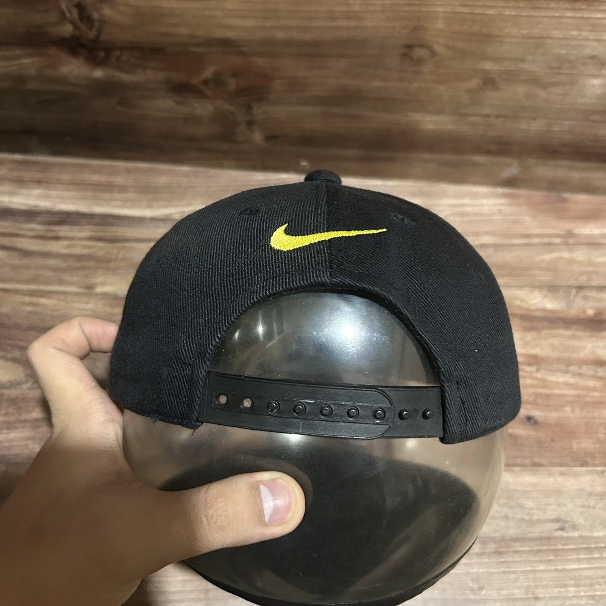 Nike Snapback nike air vintage 90s oval logo black Size ONE SIZE - 4 Thumbnail