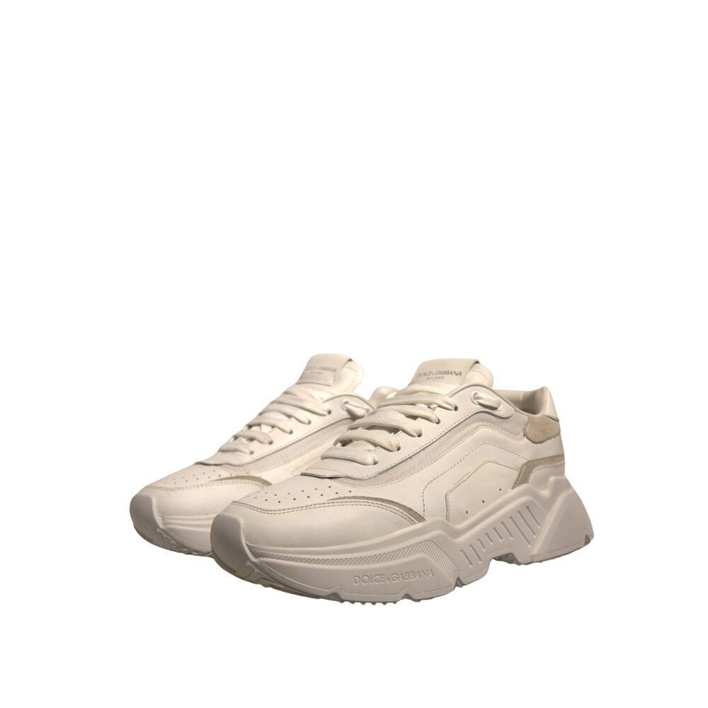 Dolce & Gabbana Dolce & Gabbana White Daymaster Leather Low Top Sneakers Sho Size US 9 / EU 42 - 3 Thumbnail