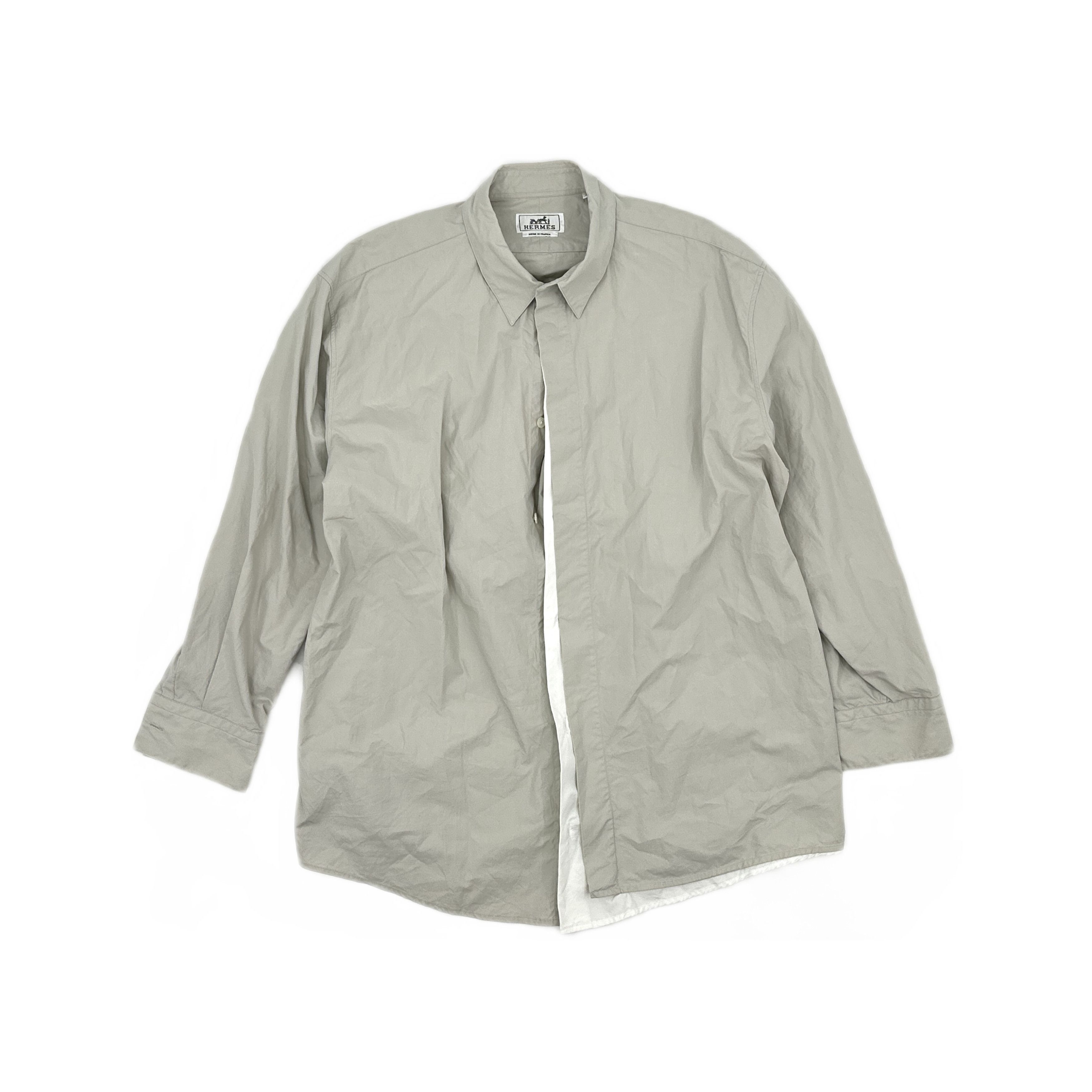 Hermes Hermes Cotton Button Up Shirt Size L Size US L / EU 52-54 / 3 - 1 Thumbnail