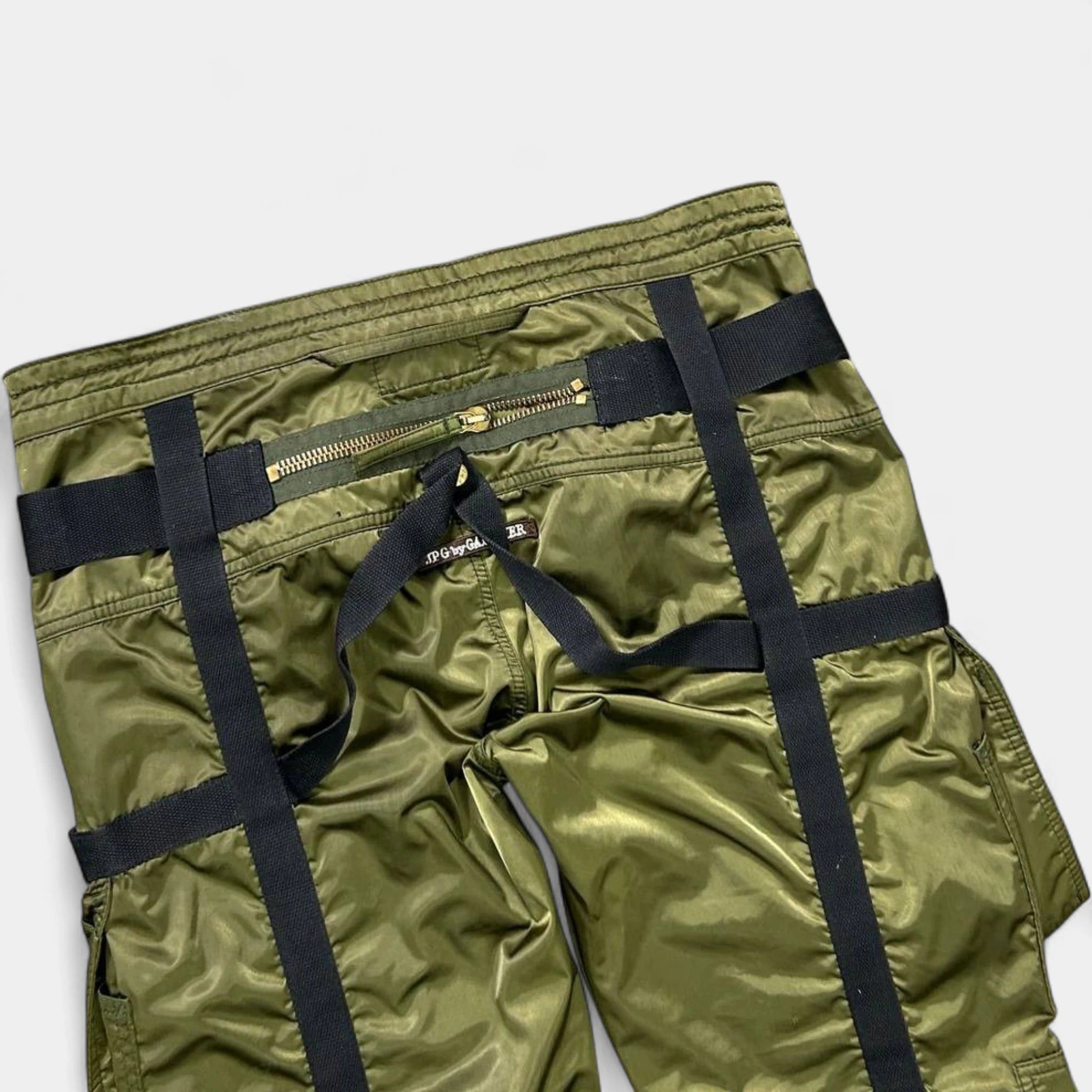 Jean Paul Gaultier Jean Paul Gaultier AW03 Satin Green Cargo Pants Size US 30 / EU 46 - 6 Thumbnail