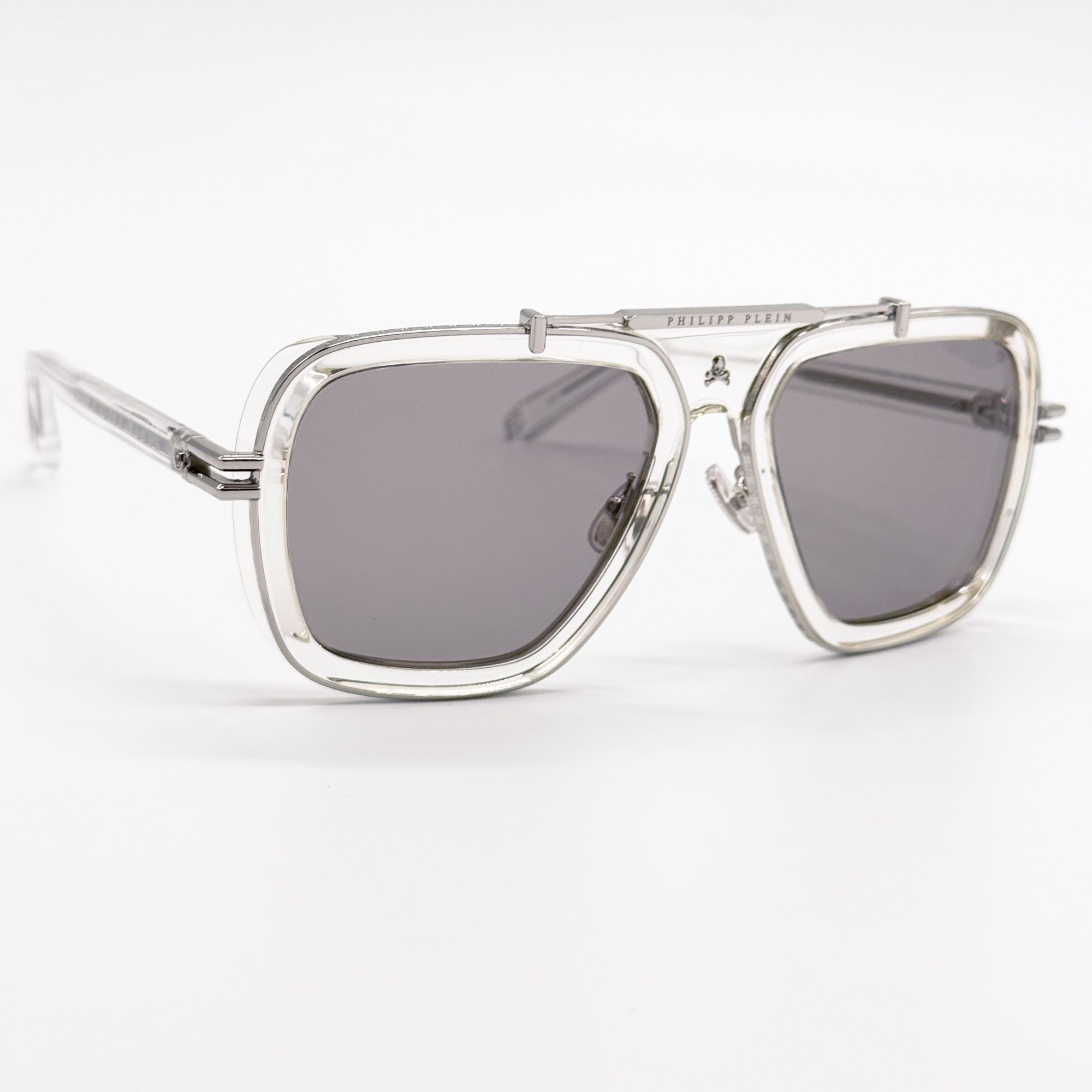 Philipp Plein NEW PHILIPP PLEIN SUNGLASSES SPP109V 79F SILVER MEN Size ONE SIZE - 4 Thumbnail