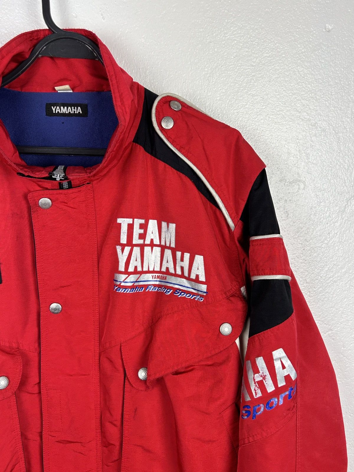 Vintage 80s Vintage Team Yamaha Sports Zippered Racing Jacket In Red Size US L / EU 52-54 / 3 - 2 Thumbnail