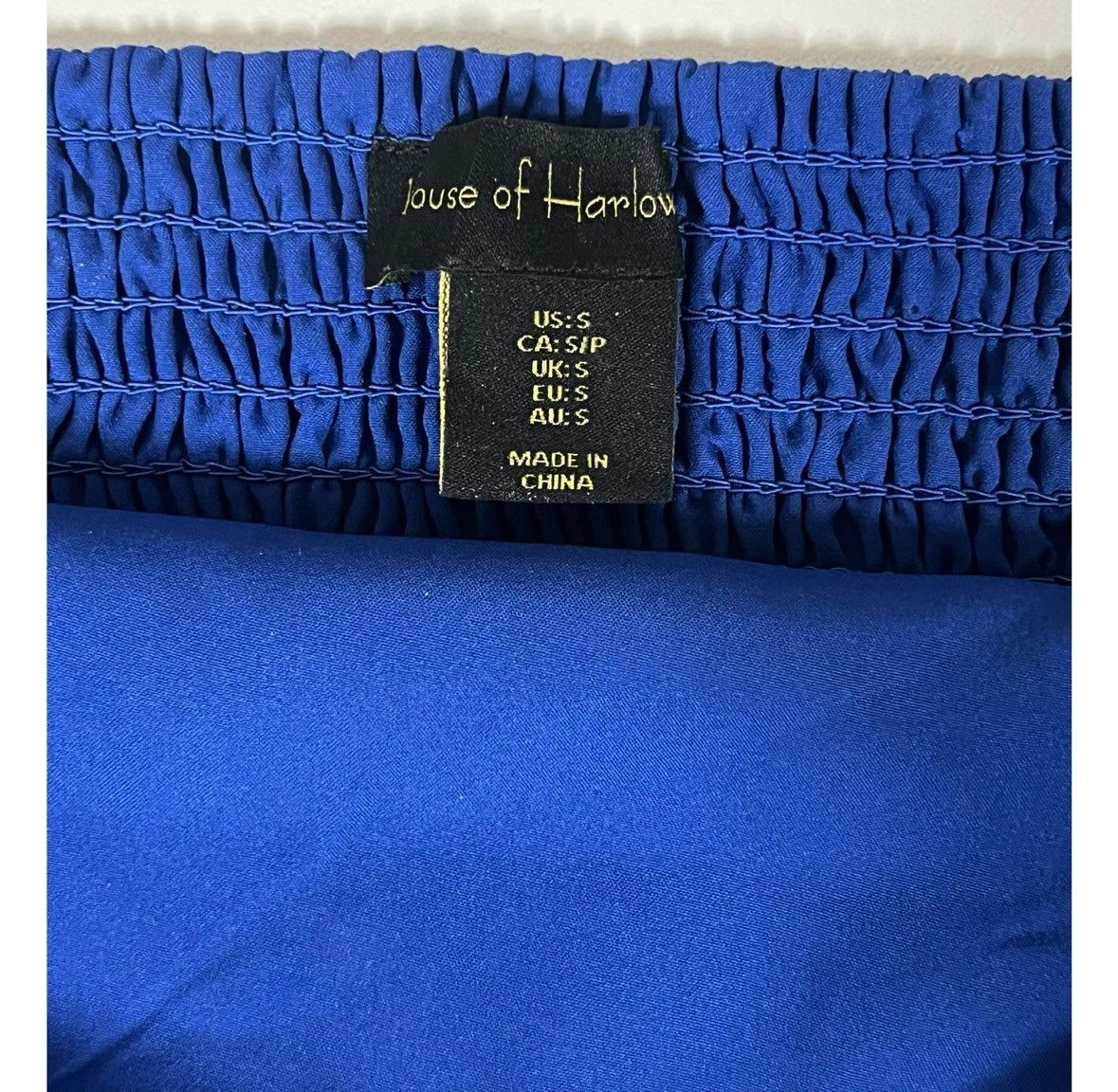 House of Harlow House of Harlow Blue Satin Diamond Top Shirt Blouse Size S 💎 Size S / US 4 / IT 40 - 5 Thumbnail
