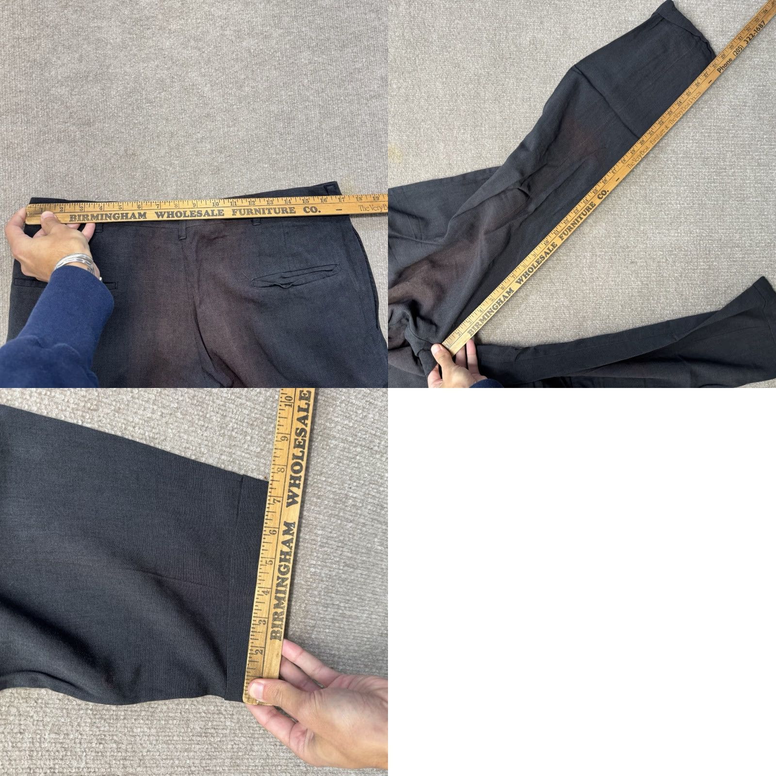 Vintage VINTAGE Rockabilly Rayon Pants Mens 34 X 29 Black Zipper Grunge Check Pattern Hipster 50s Relaxed Mens Pants Size US 34 / EU 50 - 8 Thumbnail