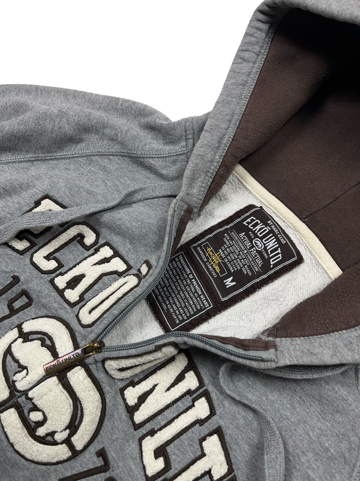Ecko Unltd. Vintage Ecko Unltd. Puffed Logo Rhino Zip Hoodie Size US M / EU 48-50 / 2 - 7 Thumbnail