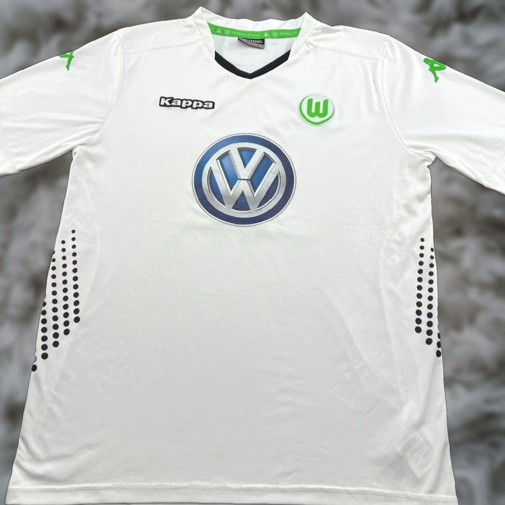 Kappa Kappa Football Shirt Mens Large White VFL Wolfsburg 2014 2015 Training Jersey Moisture Wicking Quick Dry Size US L / EU 52-54 / 3 - 1 Thumbnail