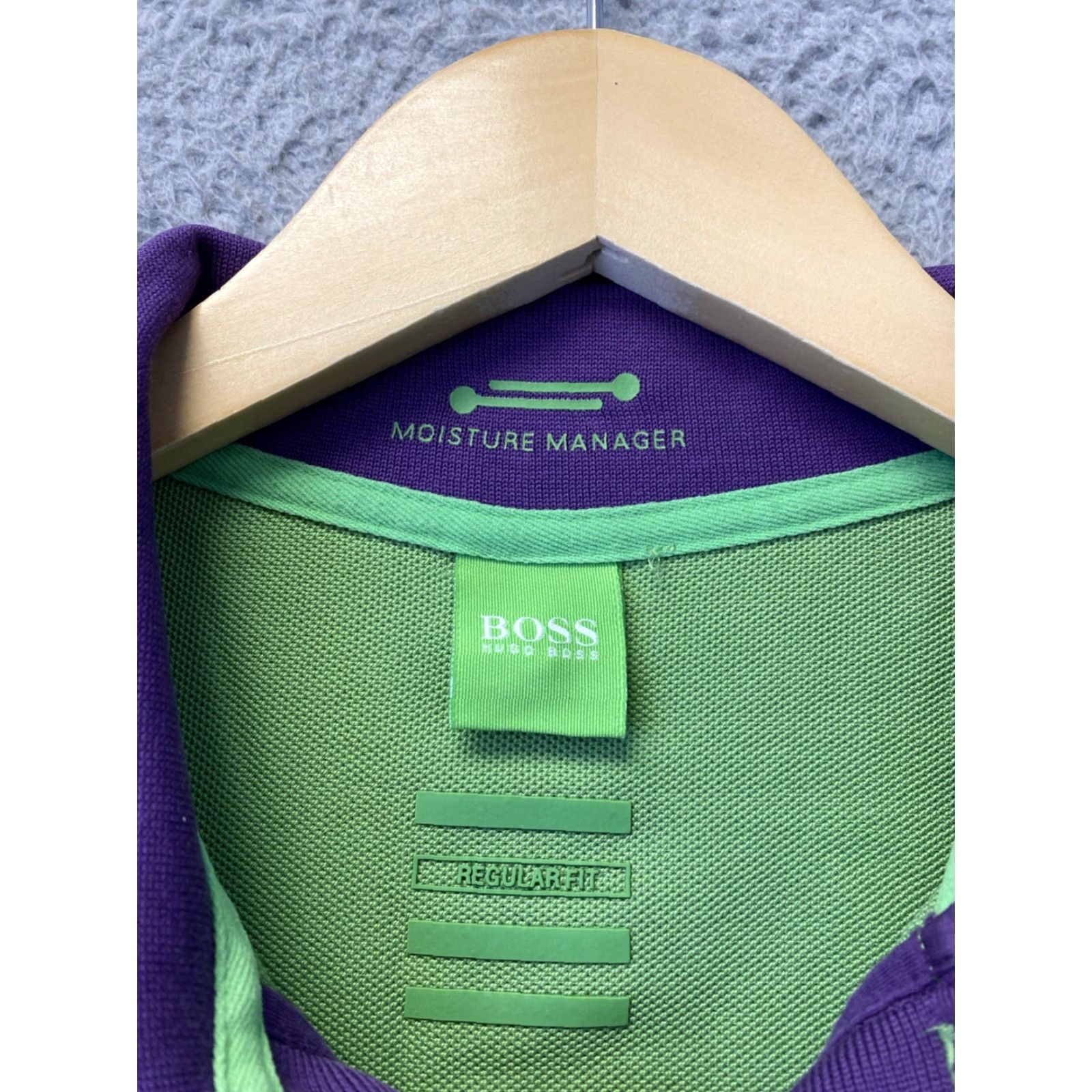 Hugo Boss HUGO BOSS Polo Shirt Pima Cotton GREEN Purple Mens M /146-39 Polo Short Sleeve Regular Fit Adult Medium Green 90s Modern Authentic Mens Size US M / EU 48-50 / 2 - 3 Thumbnail