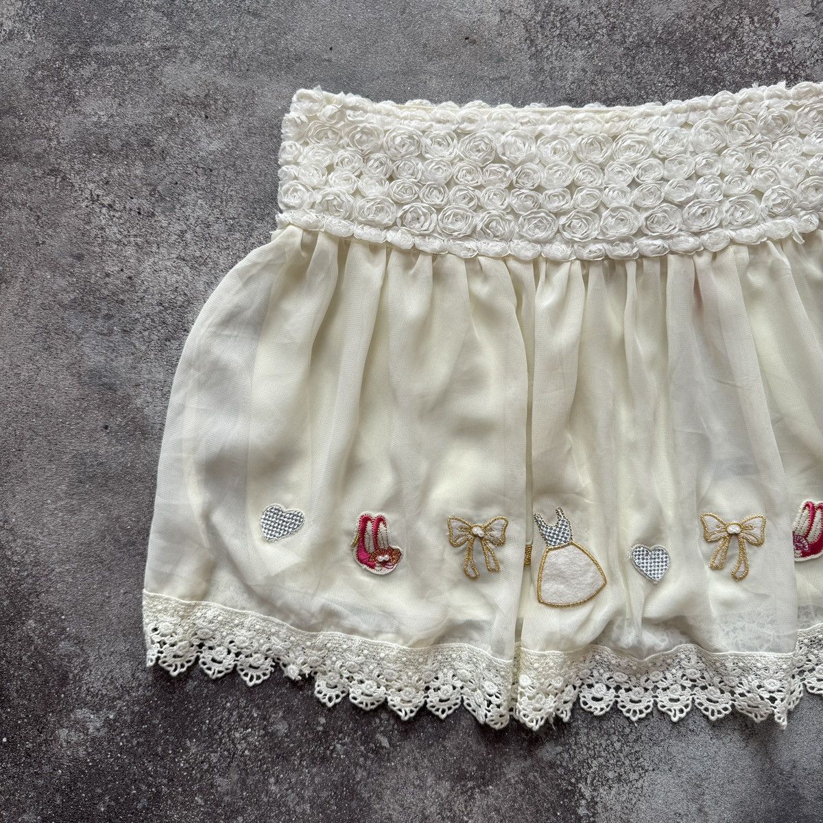 Hysteric Glamour Y2K Fairycore Kawaii Coquette Lace Details Mini Skirt Size 30" / US 8 / IT 44 - 3 Thumbnail
