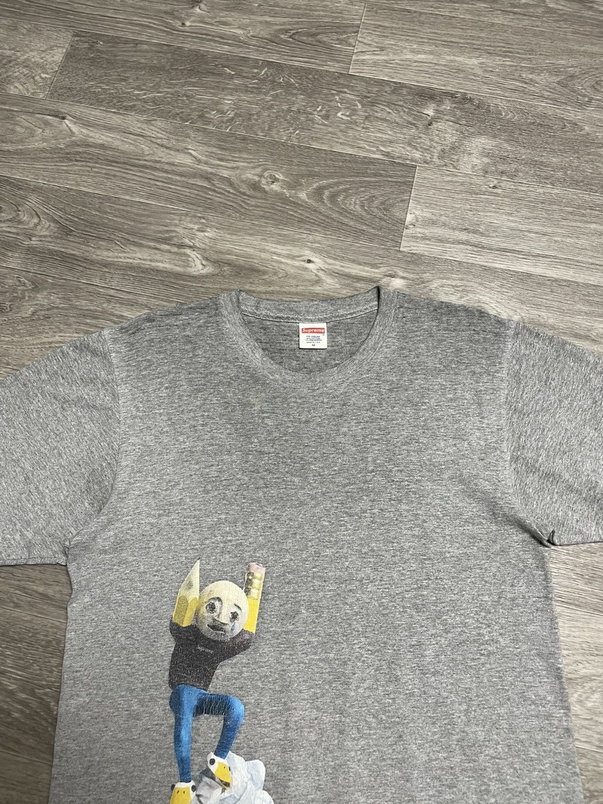 Supreme Supreme x Mike Hill Regretter Grey T-Shirt SS17 Size US M / EU 48-50 / 2 - 2 Thumbnail