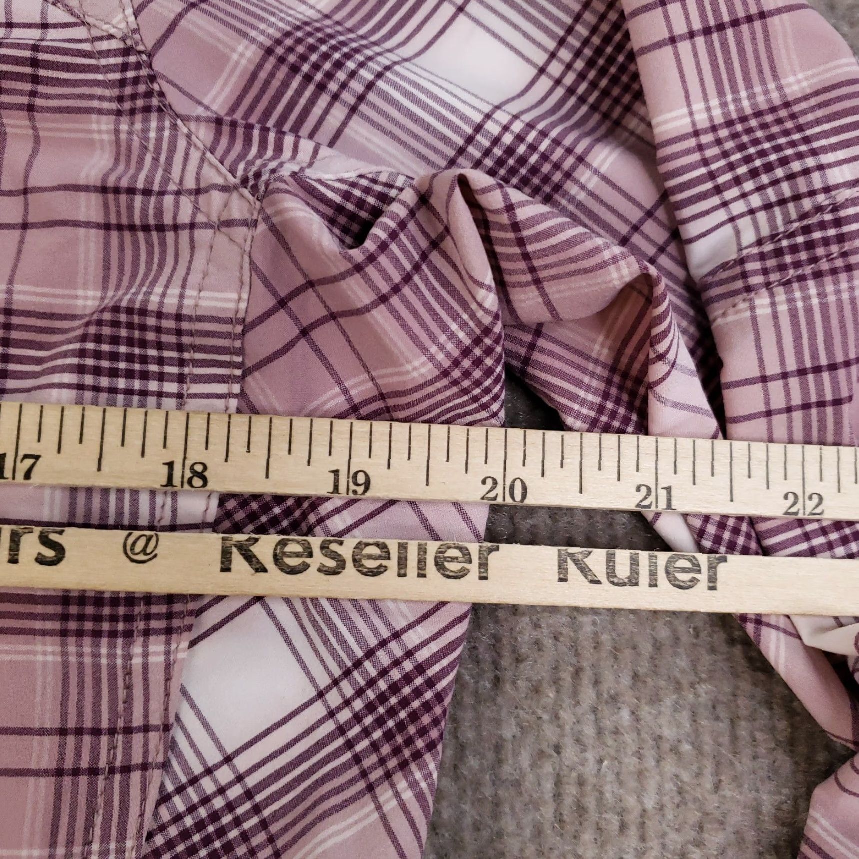 Orvis Orvis Pro Shirt Womens Small Purple Plaid Stretch Long-Sleeved Lightweight Button-Up Size S / US 4 / IT 40 - 3 Thumbnail