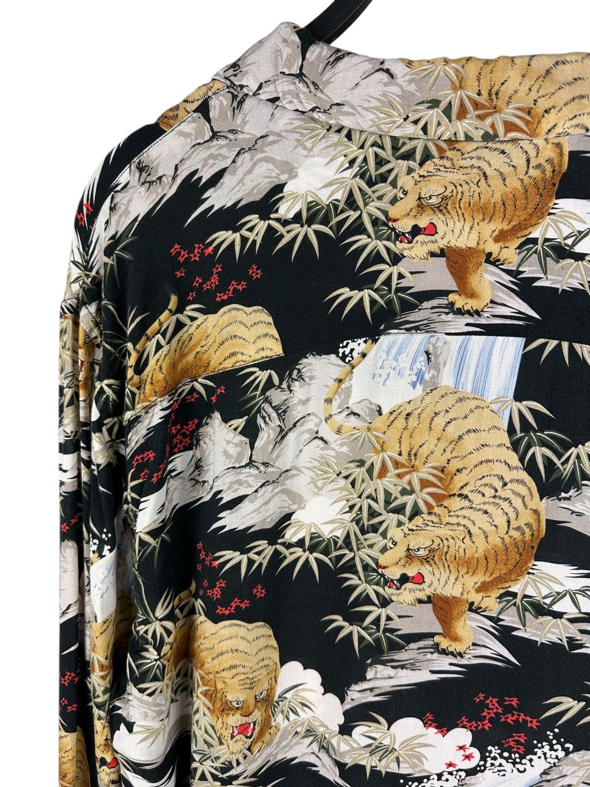 Allsaints Allsaints Sumatra Long Sleeve Shirt Tiger Print Hawaiian Size US S / EU 44-46 / 1 - 17 Thumbnail
