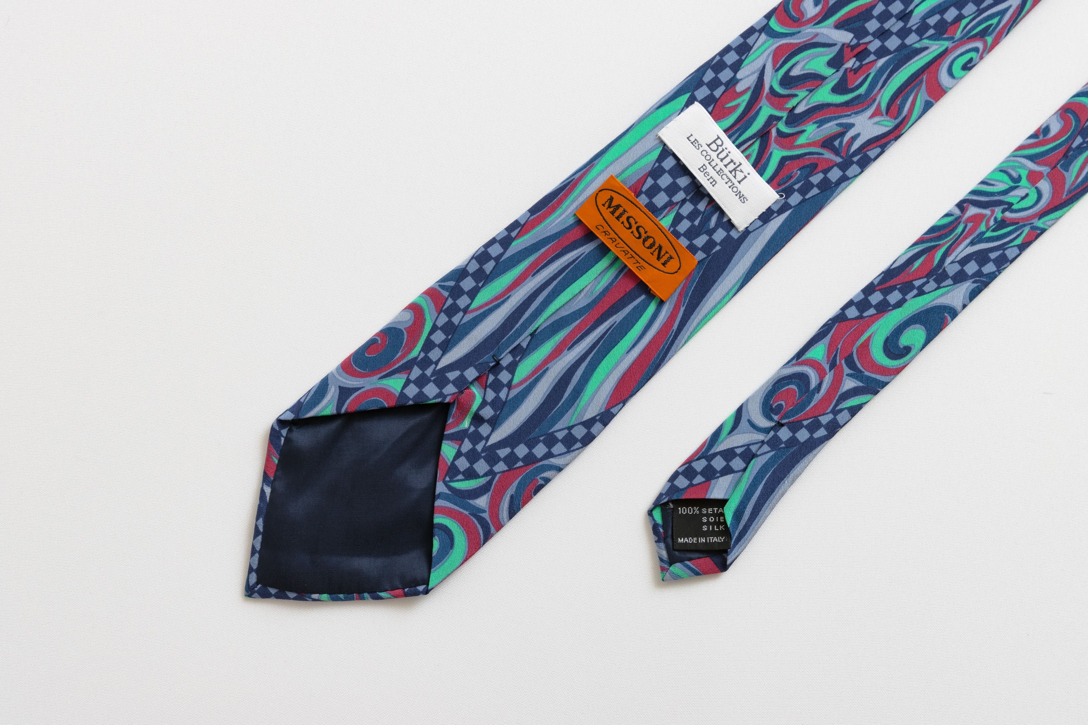Missoni Missoni Tie silk abstract pattern print necktie 016 Size ONE SIZE - 5 Thumbnail