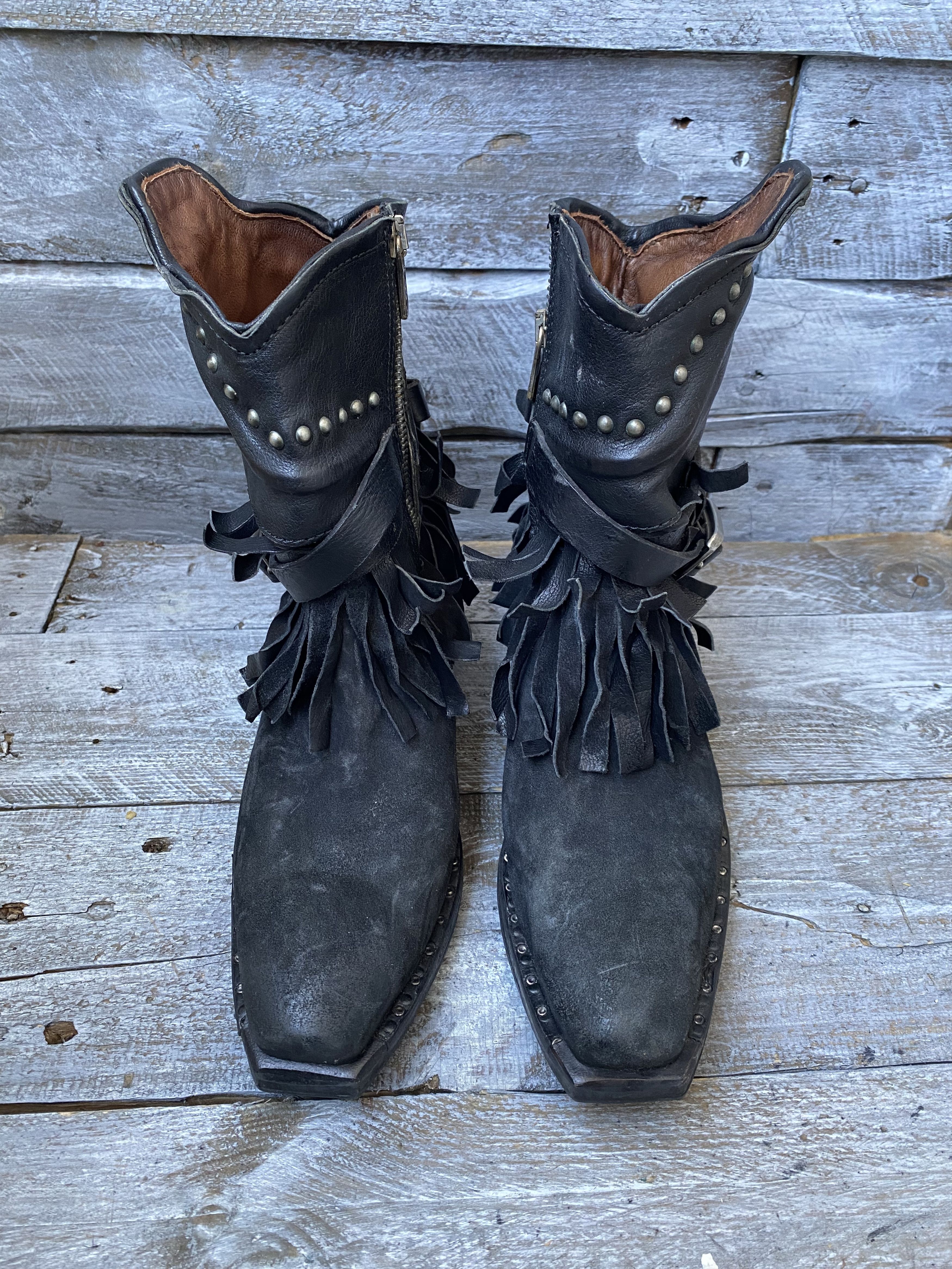 A.S.98 A.S. 98 western suede srudded cow girl boots sz 37 Size US 7 / IT 37 - 4 Thumbnail