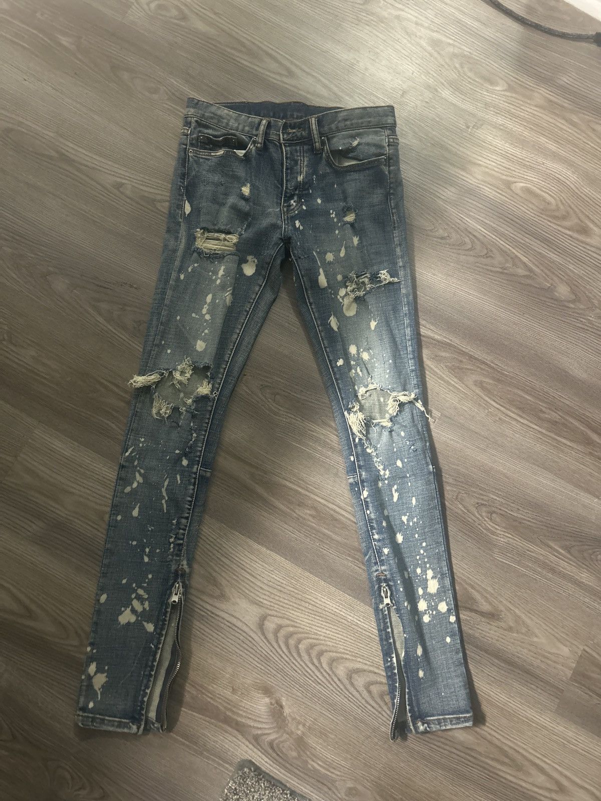 Japanese Brand custom distressed denim Size US 30 / EU 46 - 1 Thumbnail