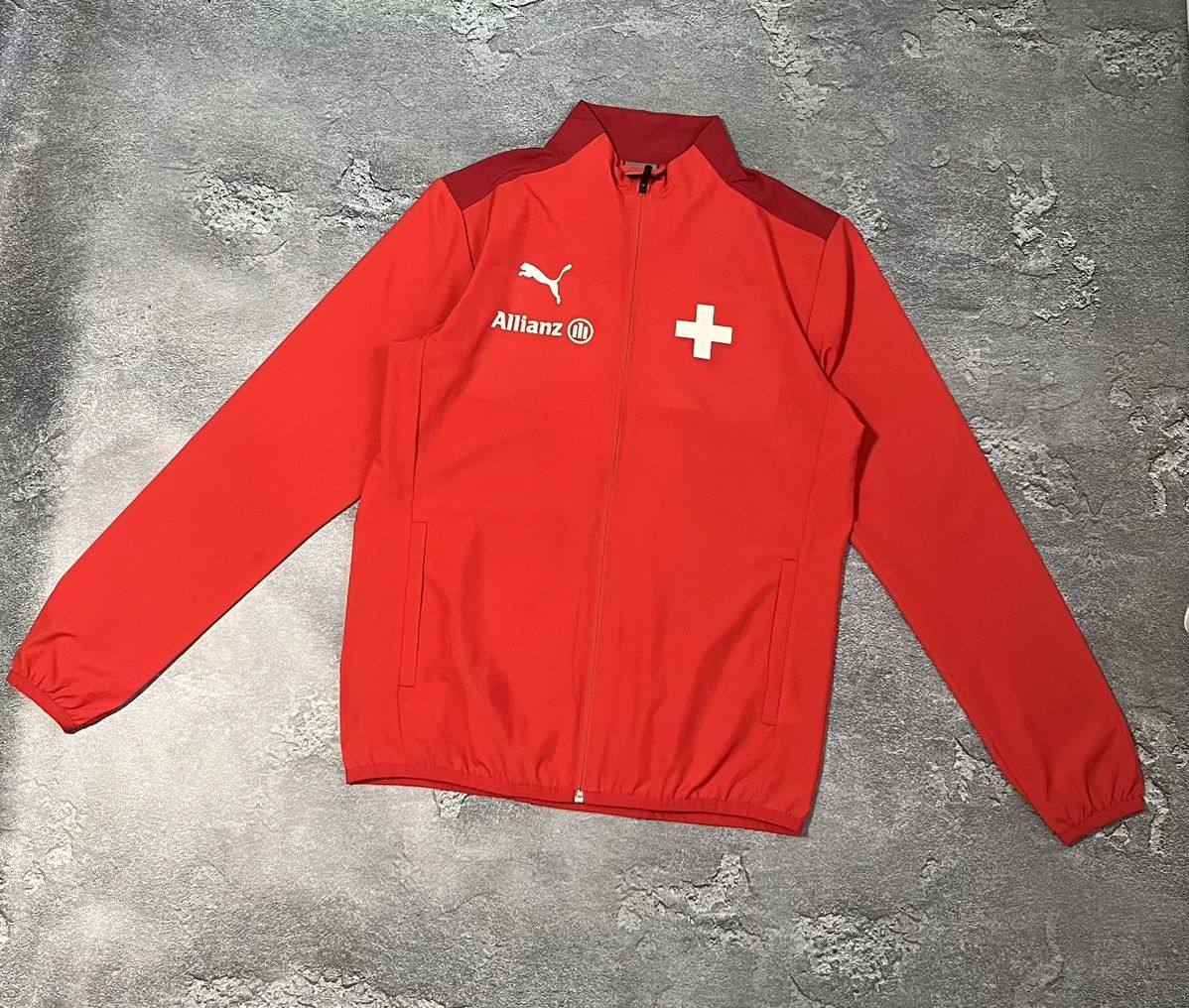 Puma Puma Swiss Jersey Red Zip Jacket Size US M / EU 48-50 / 2 - 1 Thumbnail