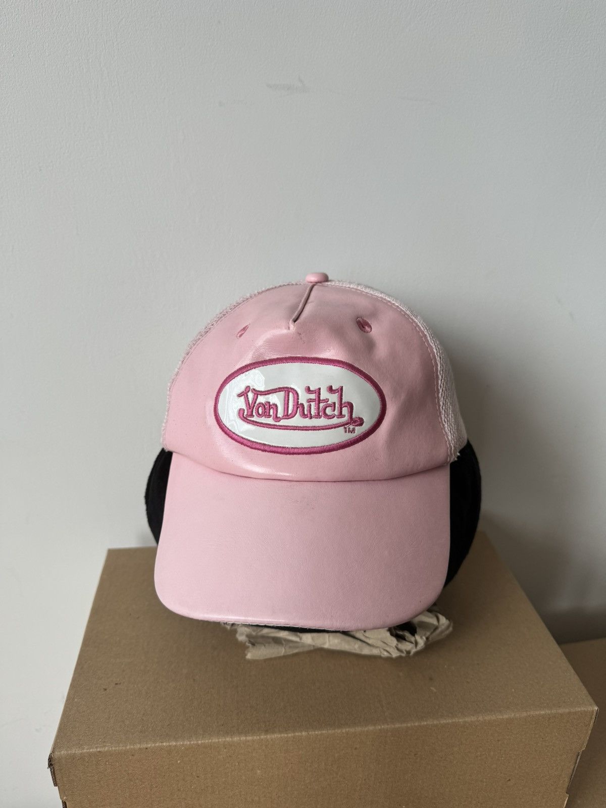 Vintage × Von Dutch Rare Vintage Von Dutch Leather Trucker Cap Hat Size ONE SIZE - 1 Thumbnail