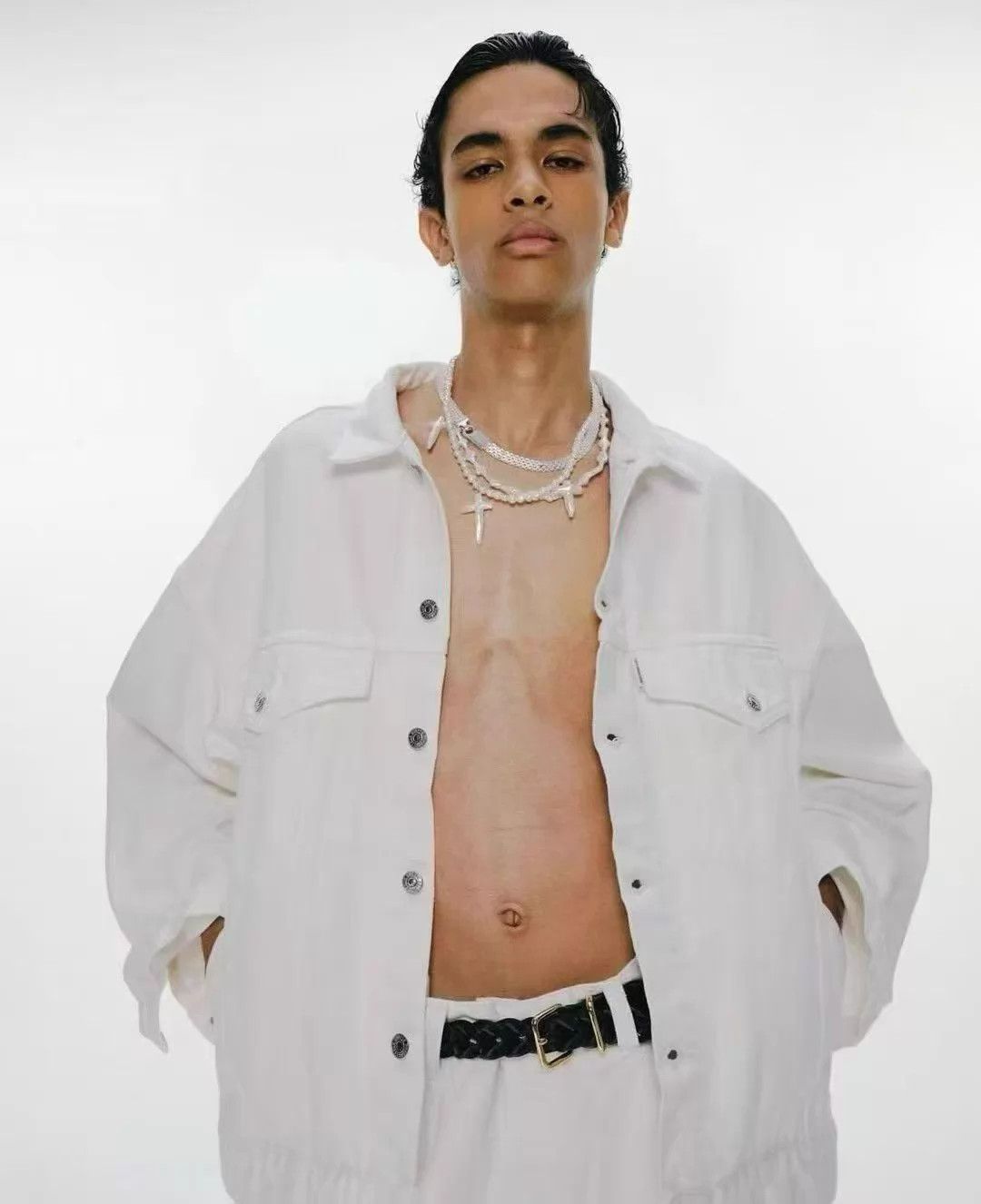 Other Cootie Distortion Men's Japanese Cross Pearl Necklace M Size ONE SIZE - 3 Thumbnail