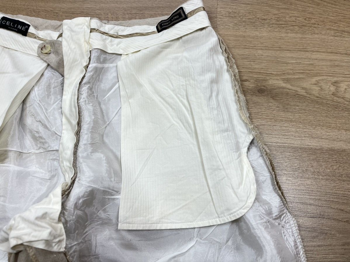 Celine Vintage CELINE HOMME 100% Linen Trousers Pants Beige Italy Size US 30 / EU 46 - 16 Thumbnail
