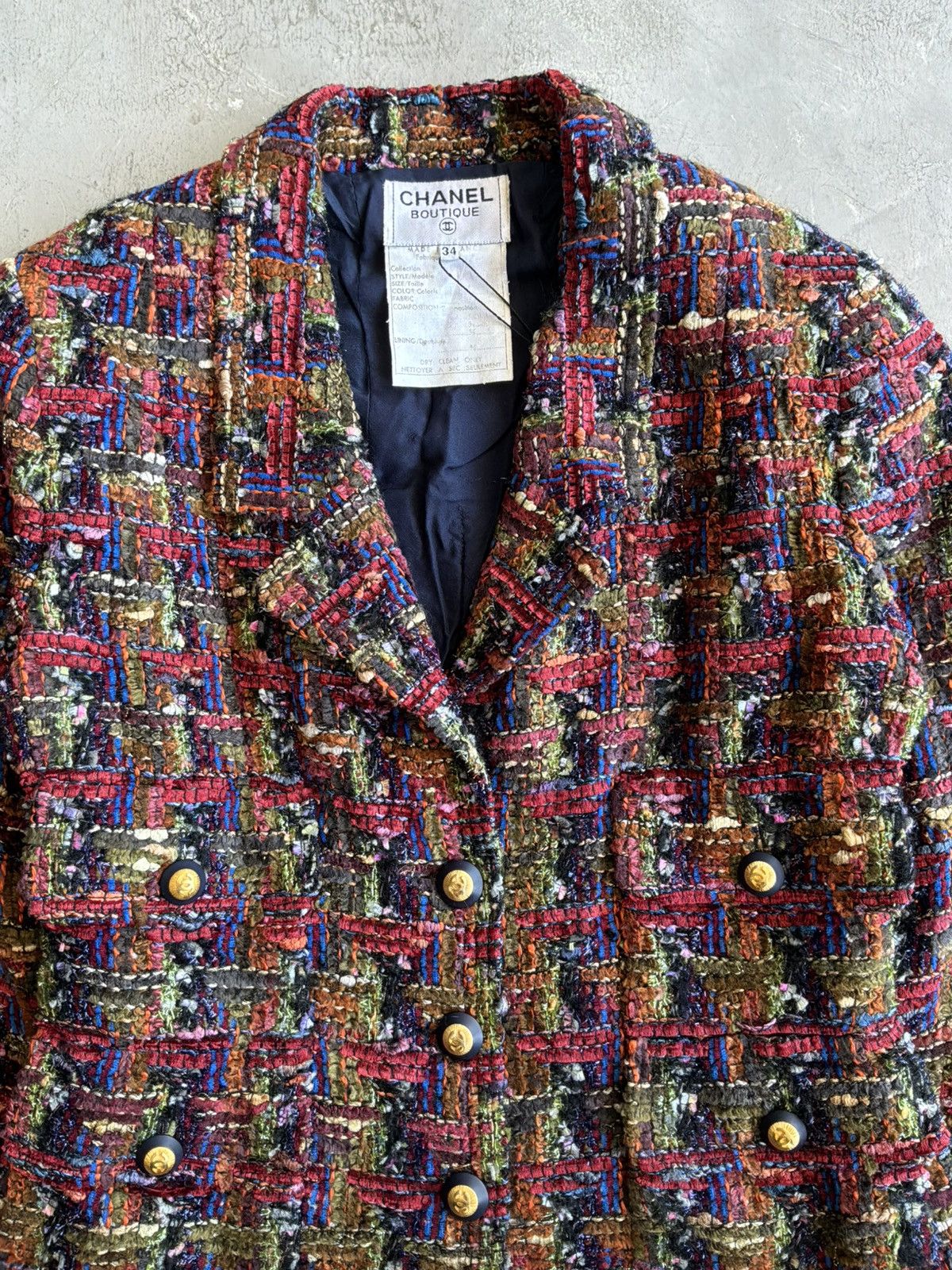 Chanel 1993 Chanel - Multicolor - Tweed Blazer Size XS / US 0-2 / IT 36-38 - 4 Thumbnail