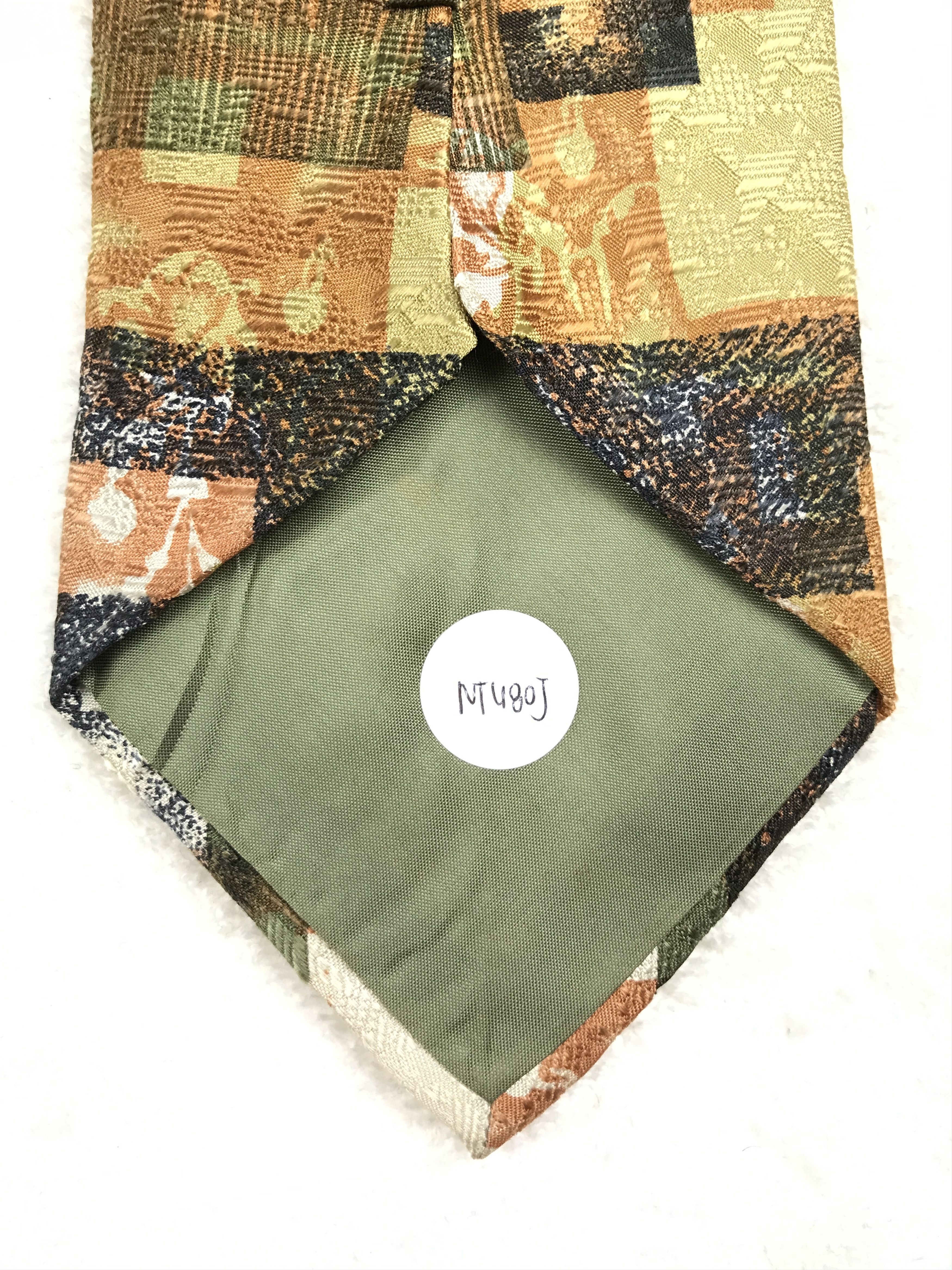 Designer × Vintage Vintage Cauloises Paris Homme Silk Necktie Size ONE SIZE - 9 Thumbnail