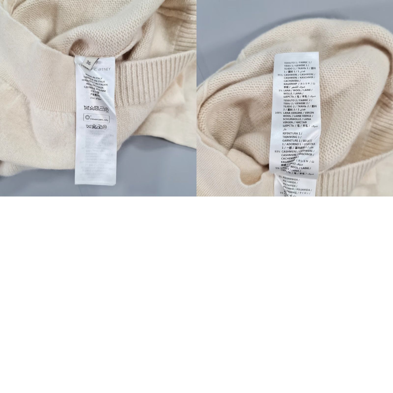 Stella McCartney Stella McCartney Jumper Wool Cashmere Ivory 36 XS Crew Neck Long Sleeve Raglan Logo Ruffle Knit Pullover Womens Size XS / US 0-2 / IT 36-38 - 8 Thumbnail