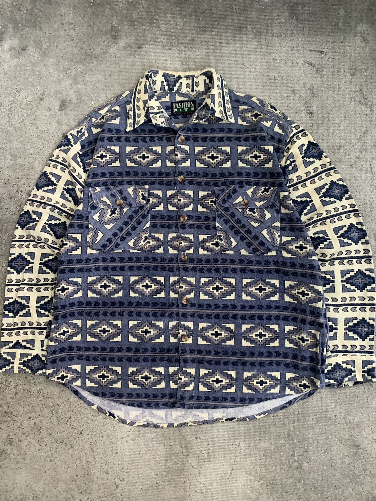 Japanese Brand × Vintage NAVAJO SHIRT FASION FITZ Size US XL / EU 56 / 4 - 1 Thumbnail