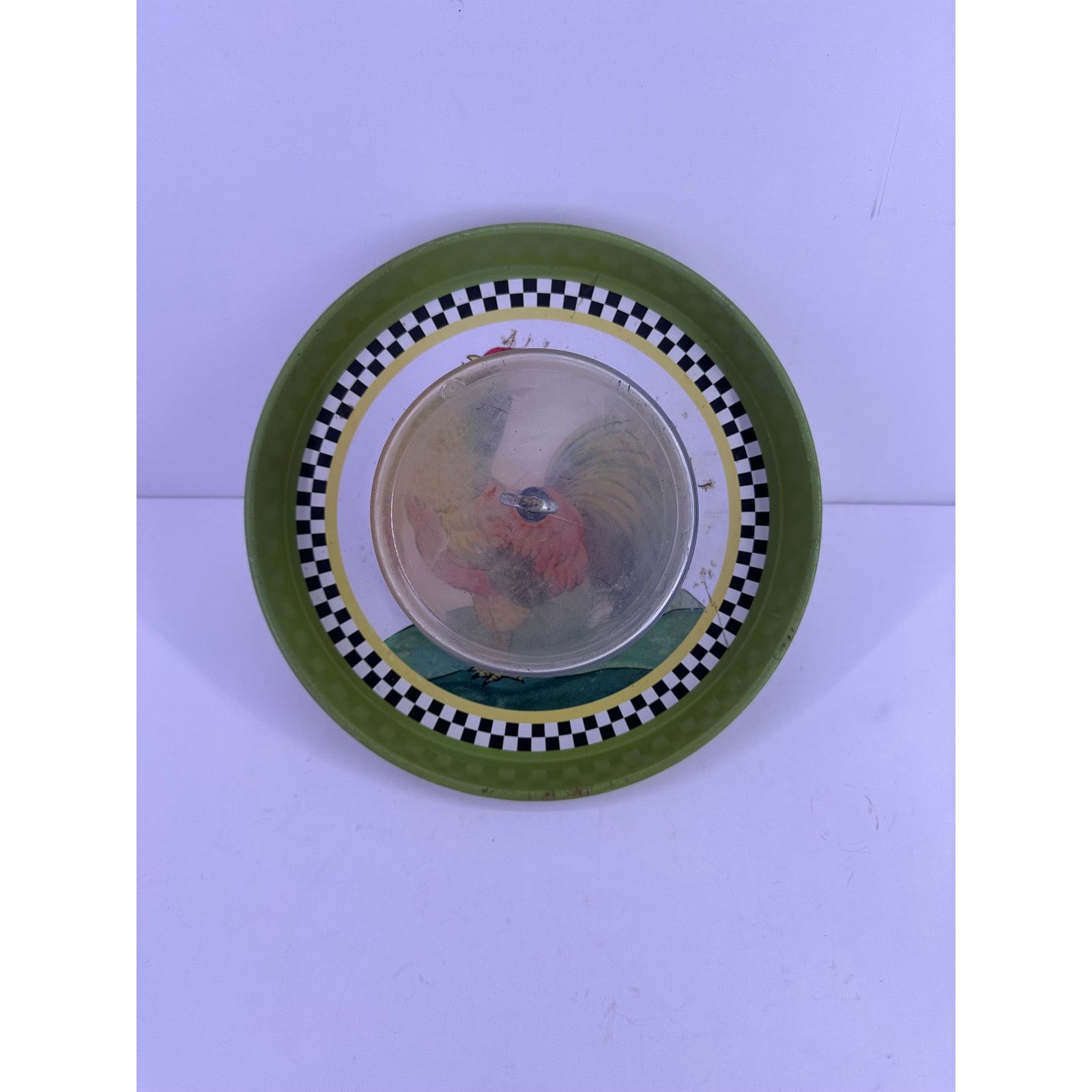 & Other Stories Vintage Metal Rooster Chicken Off Ground 12” Round Feeder Size ONE SIZE - 4 Thumbnail